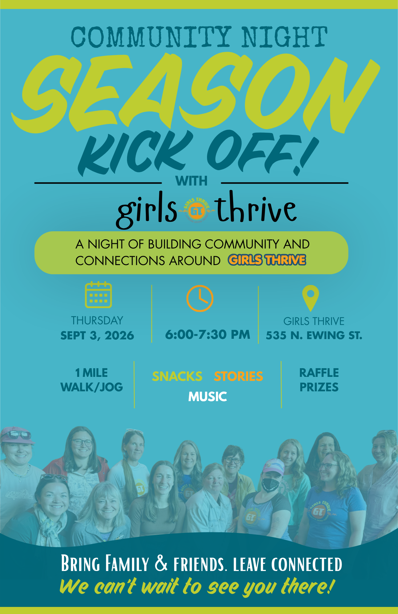 Girls Thrive Community Night Season Kick Off