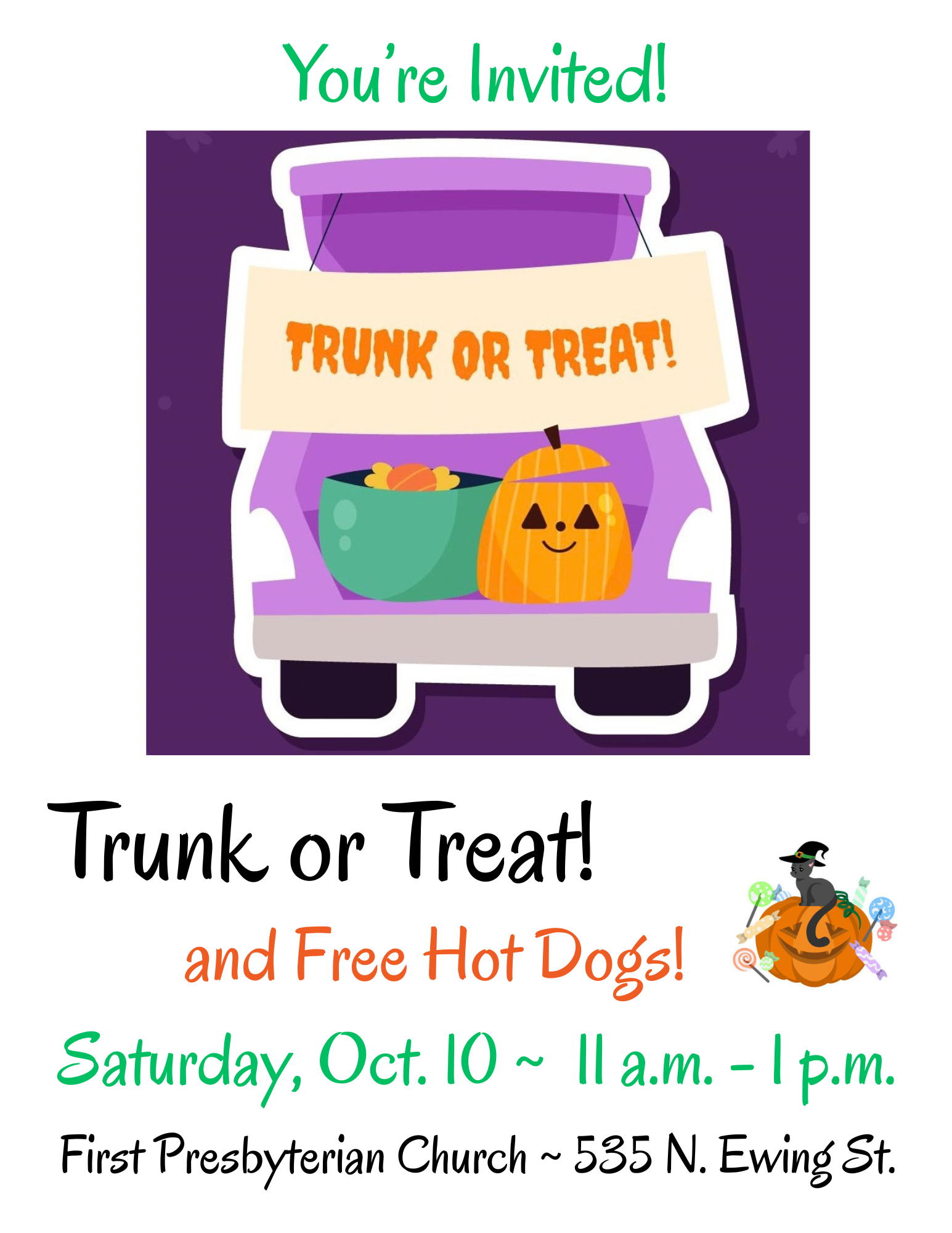 Trunk or Treat with First Presbyterian Church