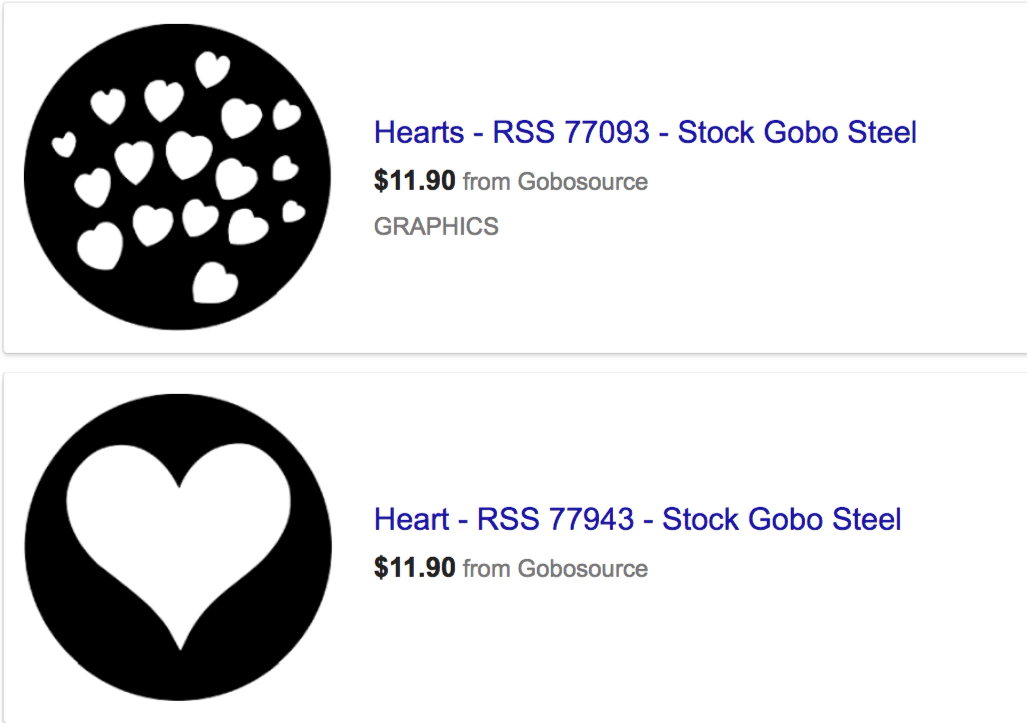Hey! Steel Gobos are cheap, don't you suppose?