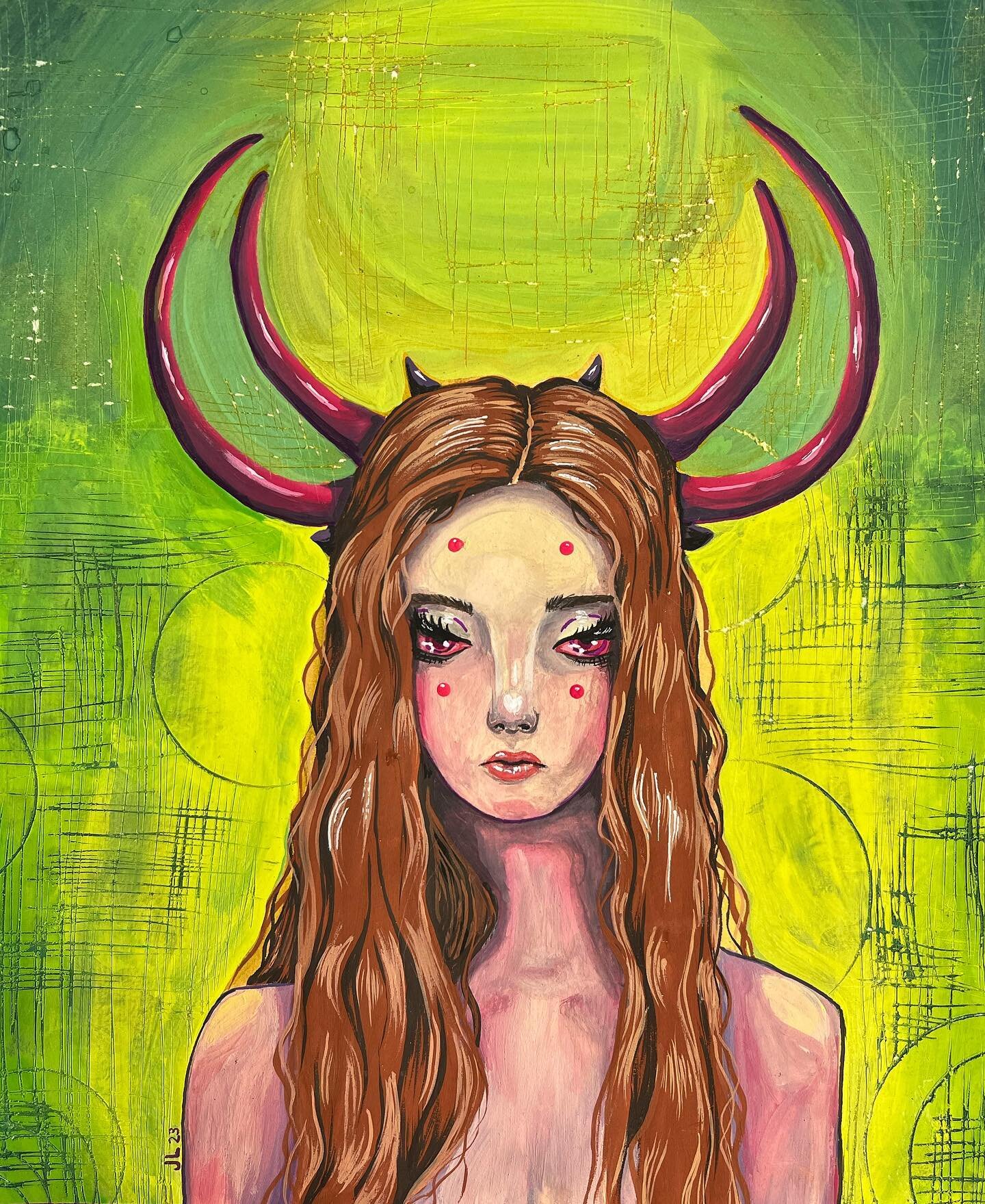 Something I finished a few days ago. 
Gouache on paper and scritchy scratchies 
&bull;
#art #artwork #painting #gouache #gouachepainting #portrait #fantasyart #fantasyillustration