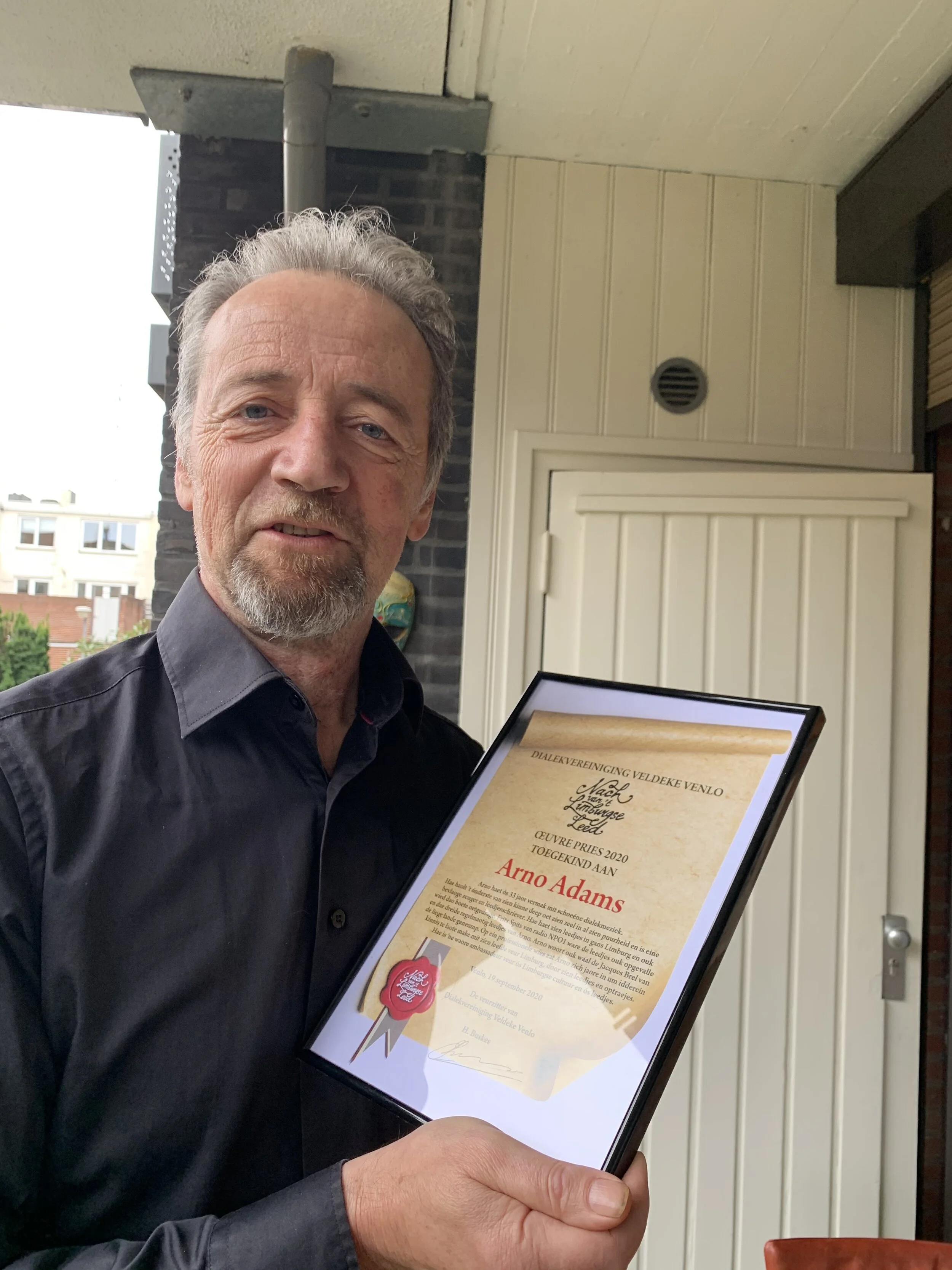 Veldeke Oeuvre-Pries voor Arno Adams