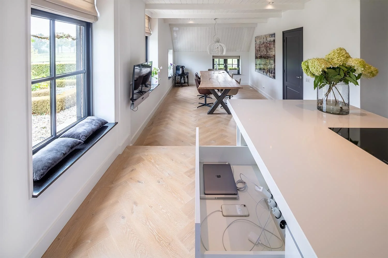 Kitchen units with charging facility