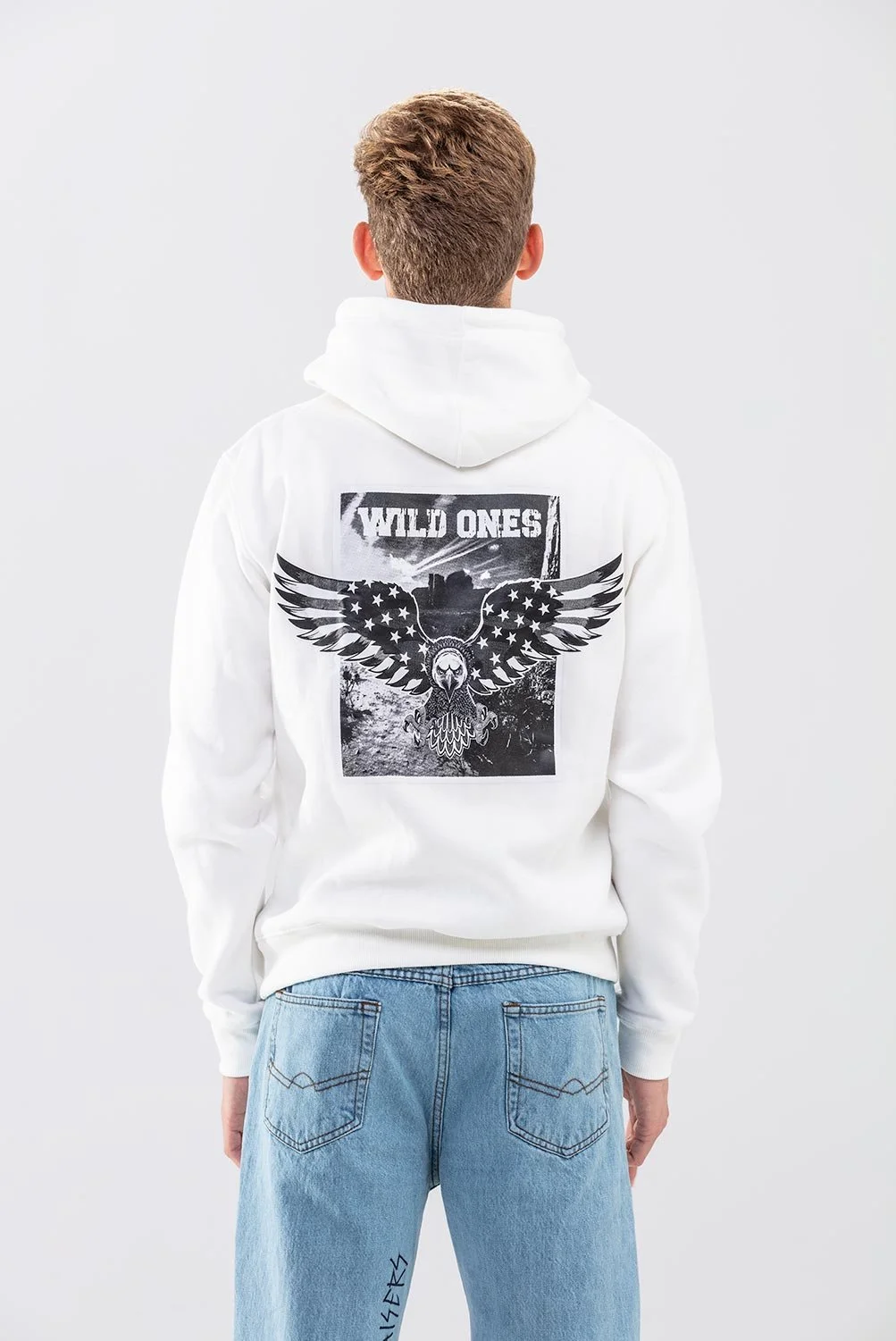 Studio clothing shoot on model