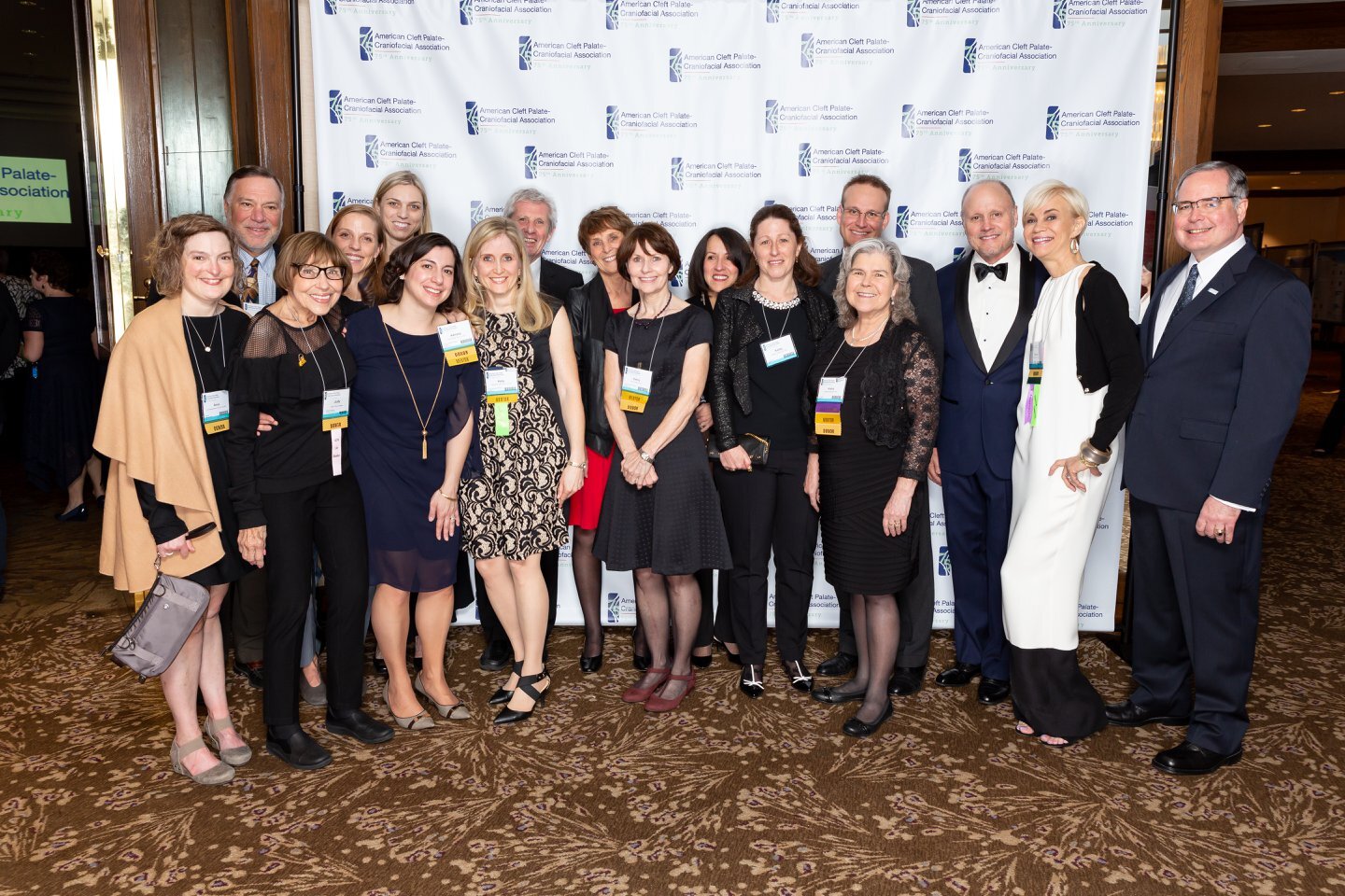 AMERICLEFT ORTHODONTIC, SPEECH, SURGICAL, PSYCHO-SOCIAL AND PEDIATRIC MEDICAL/DENTAL GROUPS PARTICIPANTS AT 2018 ACPA ANNUAL MEETING, PITTSBURGH, PA (From left: A. Thurmes, R. Long, J. Trost-Cardamone, K. Evans, C. Heike, A. Baylis, K. Cordero, W. Shaw, G. Semb, K. Chapman, A. Mercado, K. Russell, T. Sitzman, K. Kapp-Simon, S. Beals, P. Beals, R. Hathaway