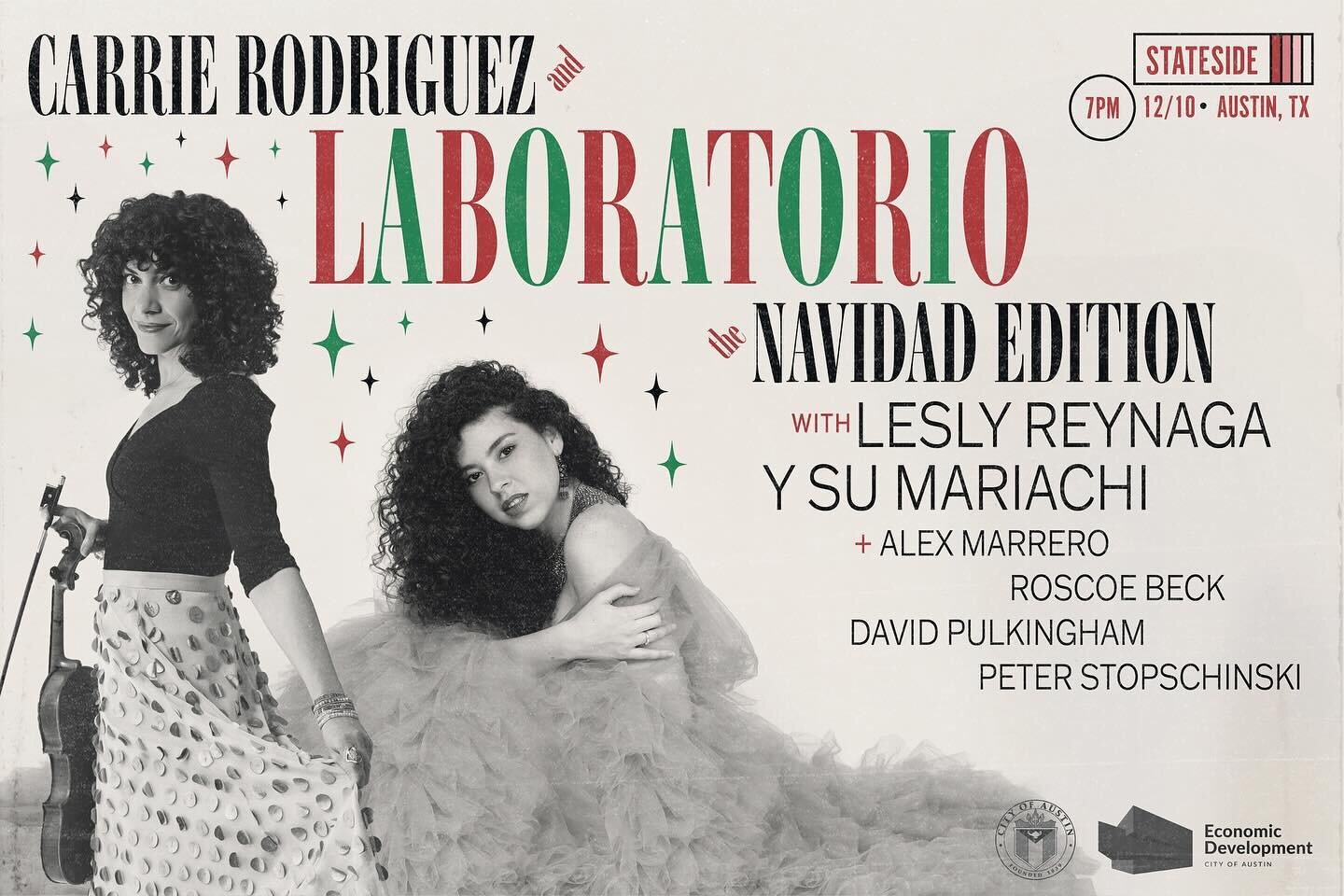 So honored to join @carrierockriguez at her Laboratorio - Navidad Edition accompanied by a seriously talented group of mariachi musicians on 12/10 at the @paramountaustin Stateside Theatre! 🎄🎅🏼🎁 If you&rsquo;re looking for holiday cheer paired wi