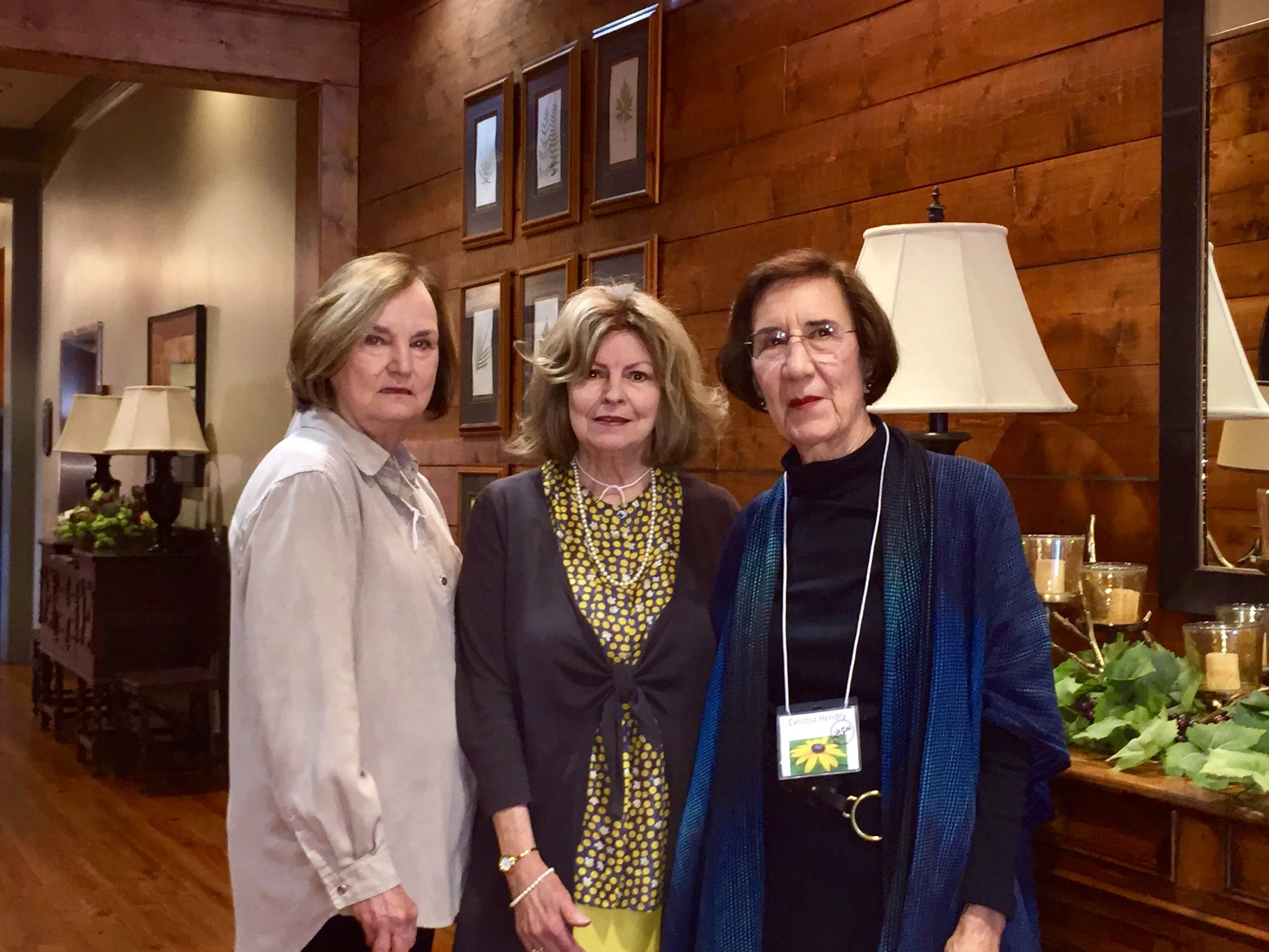 Co-Presidents Catherine Mann and Fran Holman-McKenzie with Cynthia Hendry.