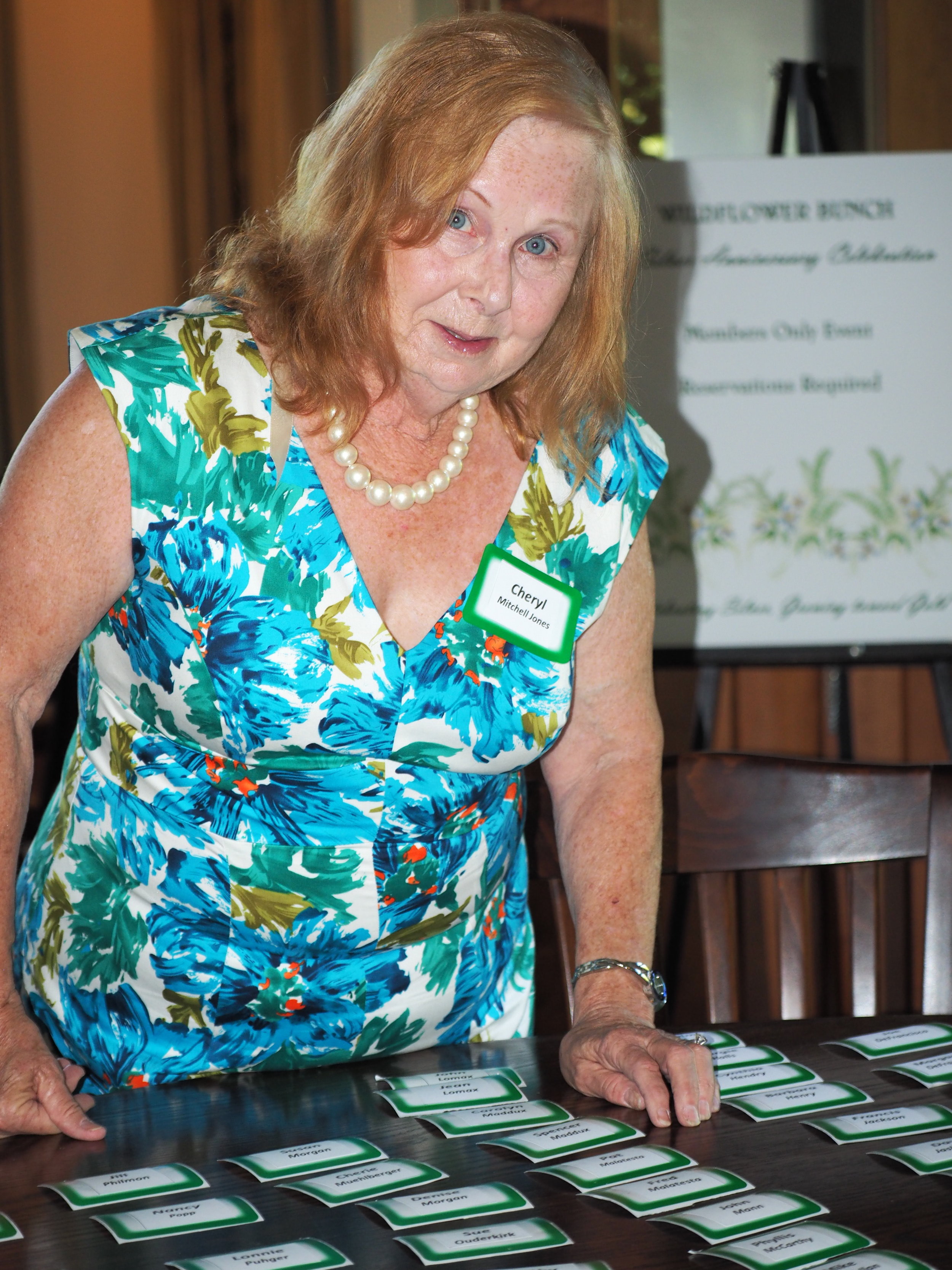 Cheryl Mitchell-Jones welcomed members and guests as they arrived.