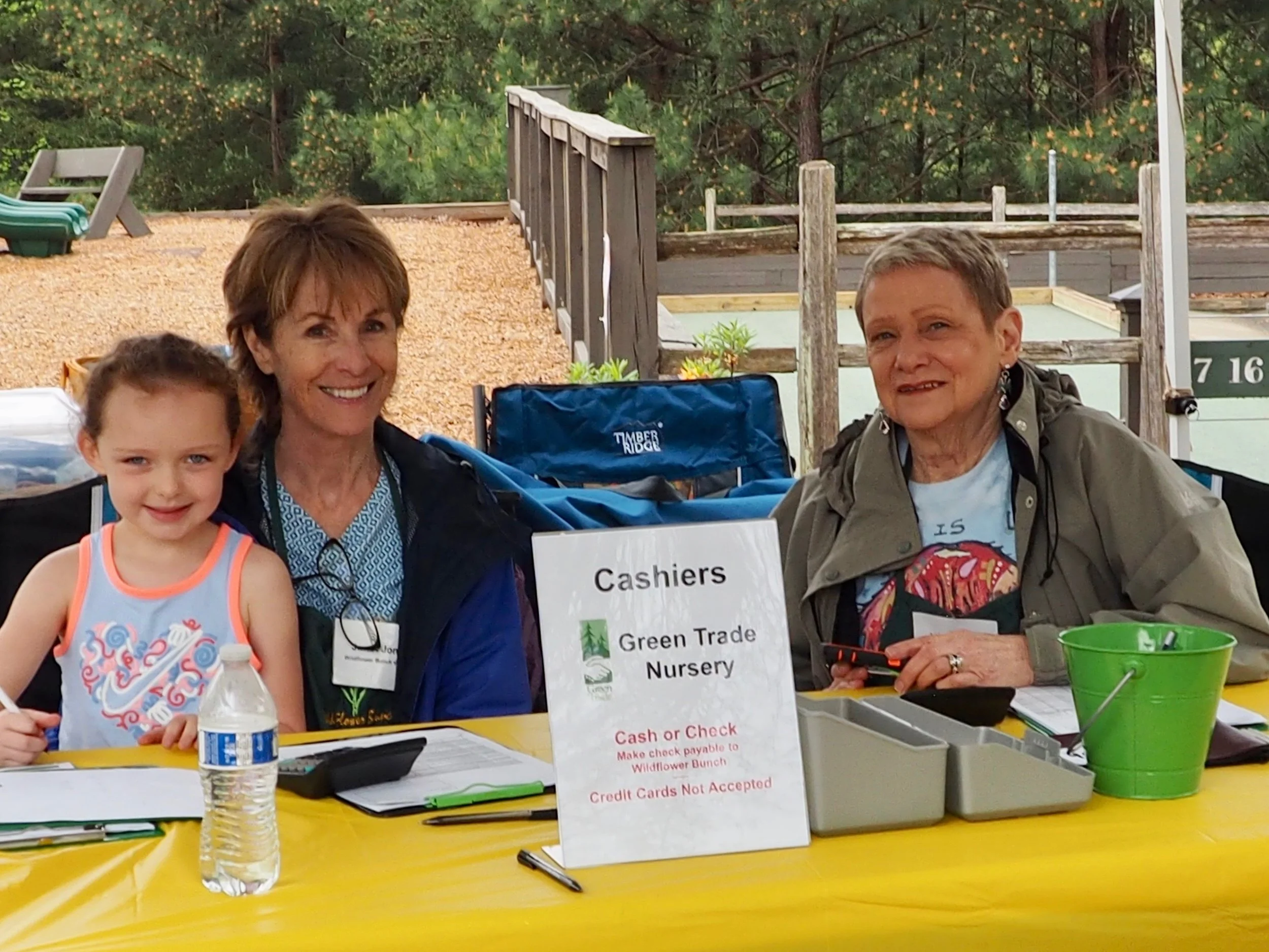 WFB volunteers get a hand from a little helper