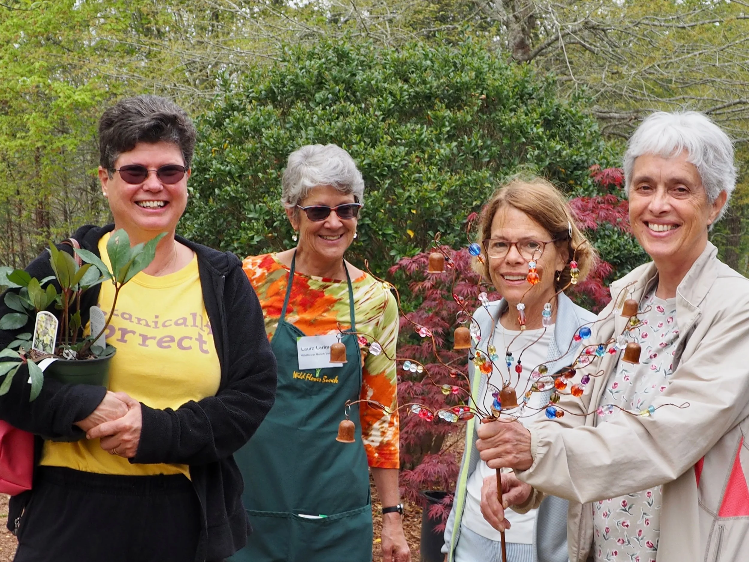 Happy shoppers, volunteers and vendors