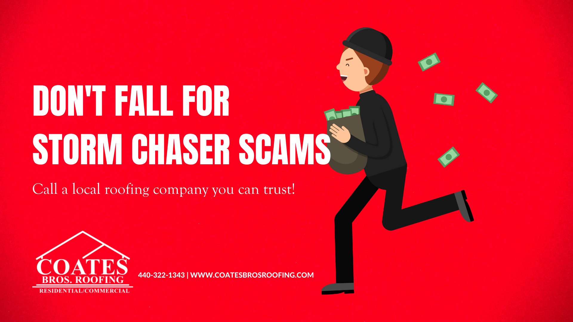 3 Signs the Residential Roofing Experts at Coates Bros Roofing warn to look for to avoid Storm Chaser Scams