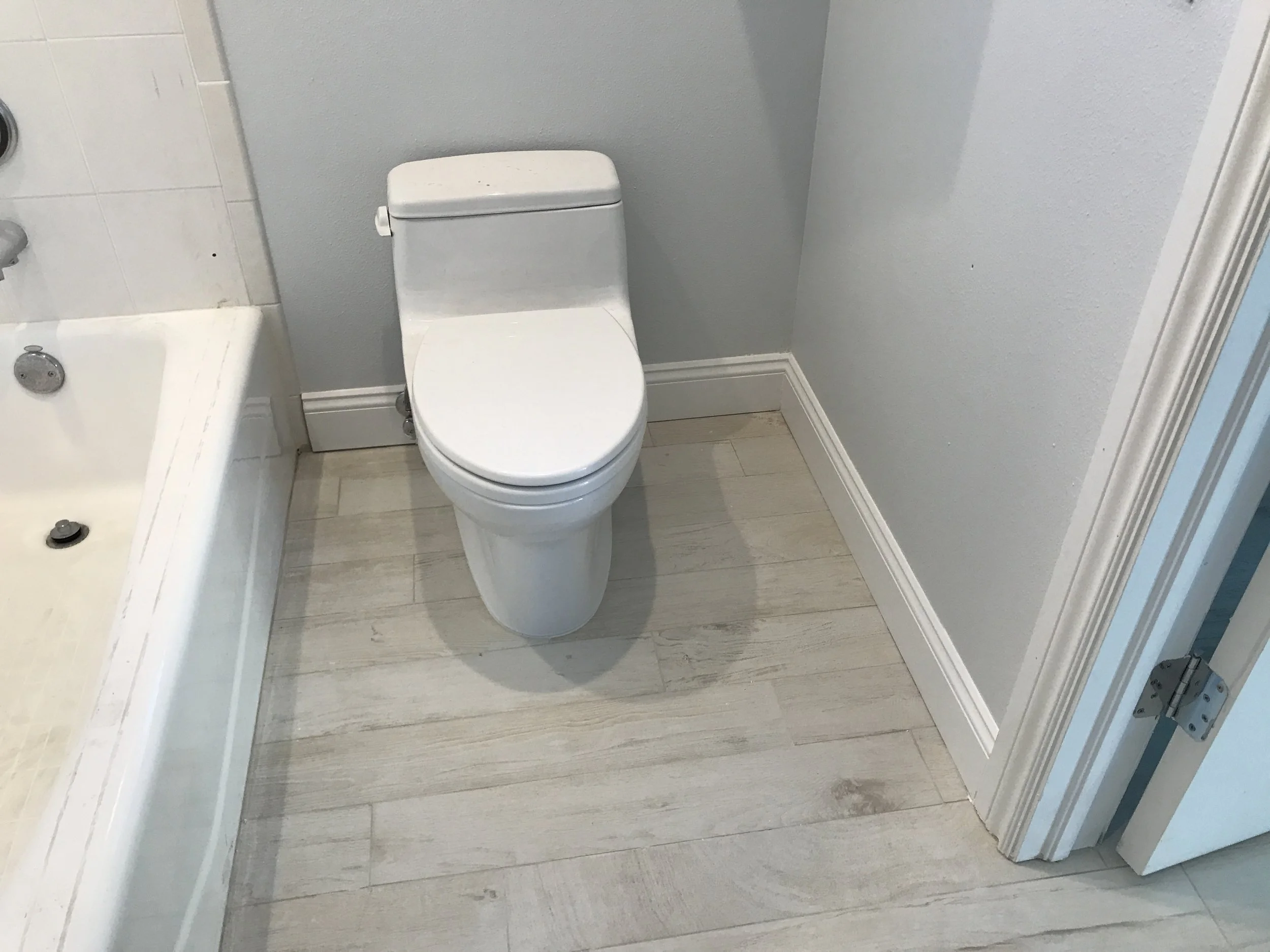 More base trim installed