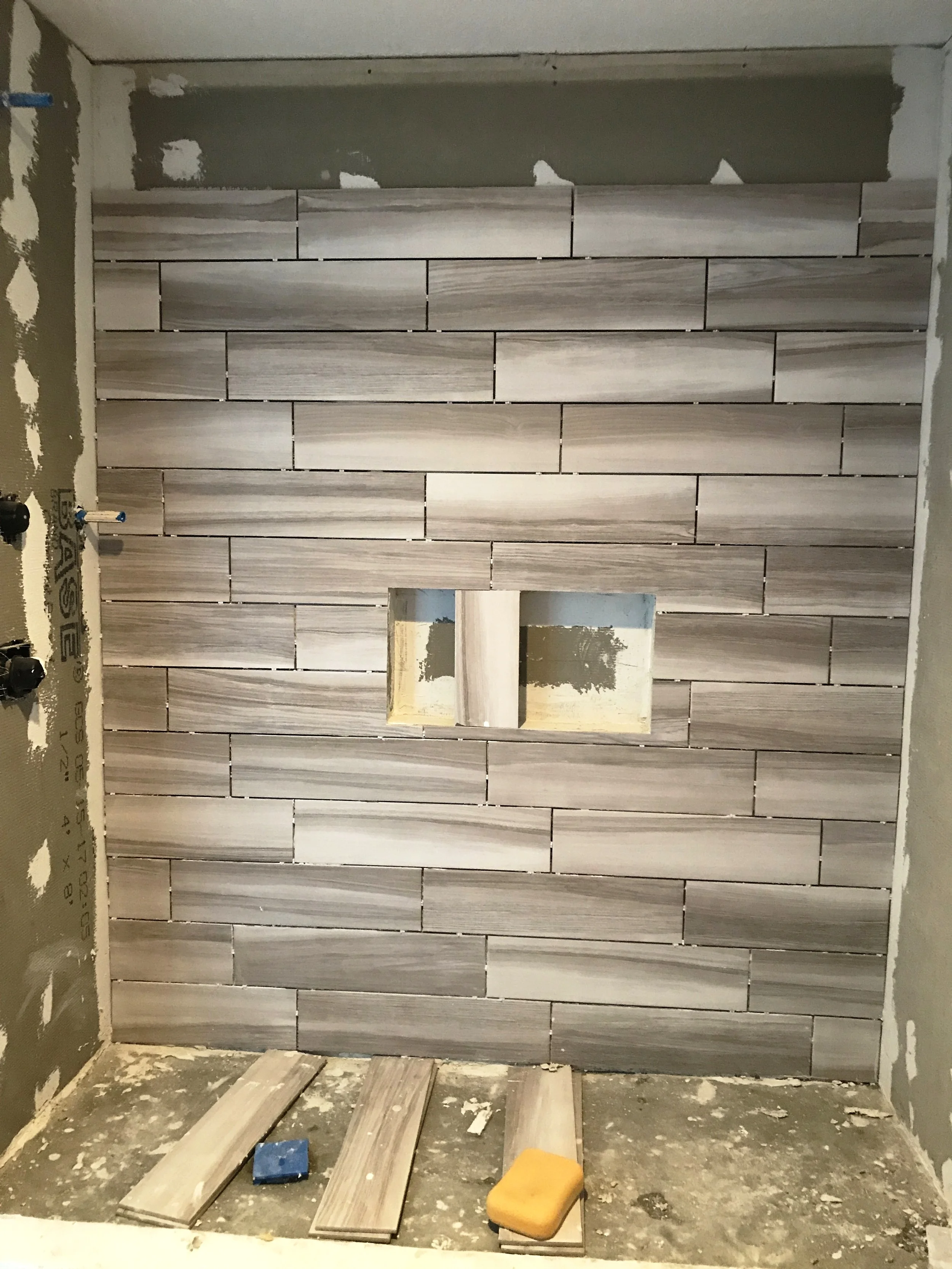 Tile in progress, custom pattern at customer's request