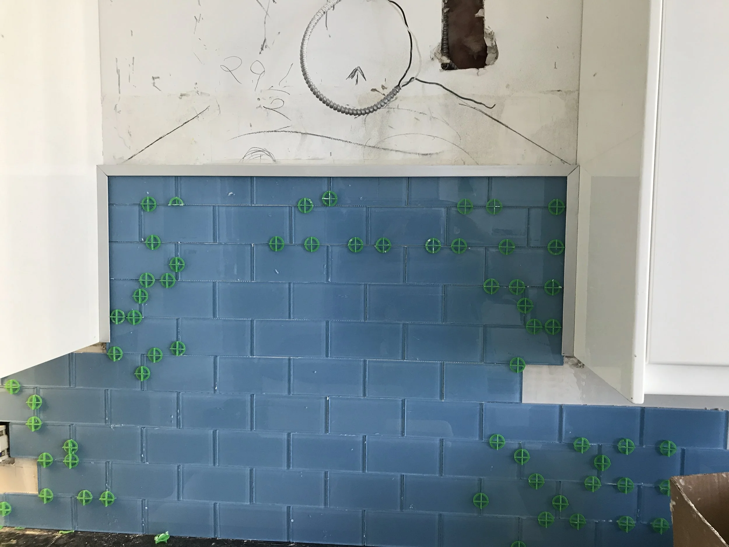 Backsplash tile install