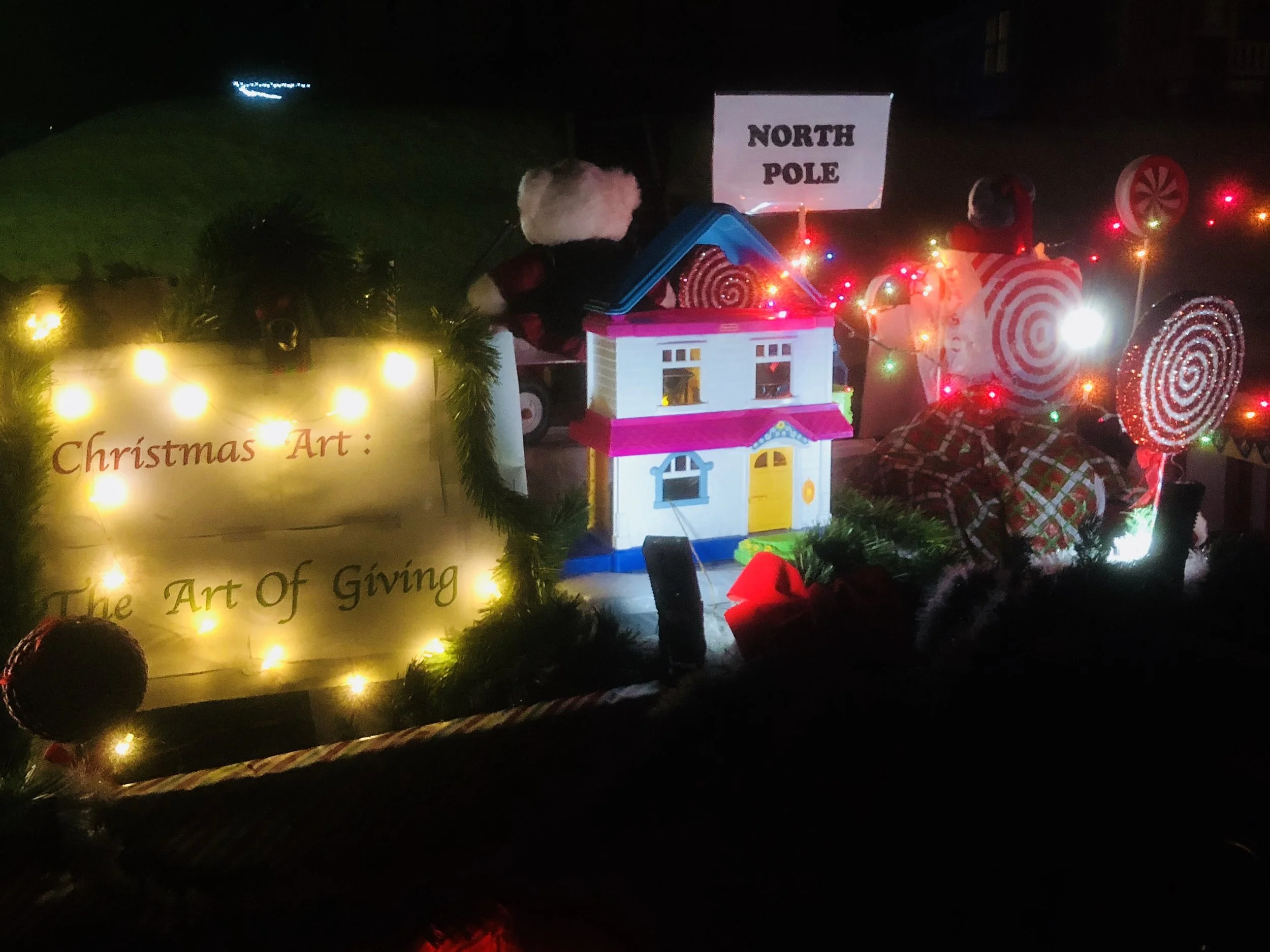 Float in the annual Lexington Festival of Lights parade on December 7, 2018