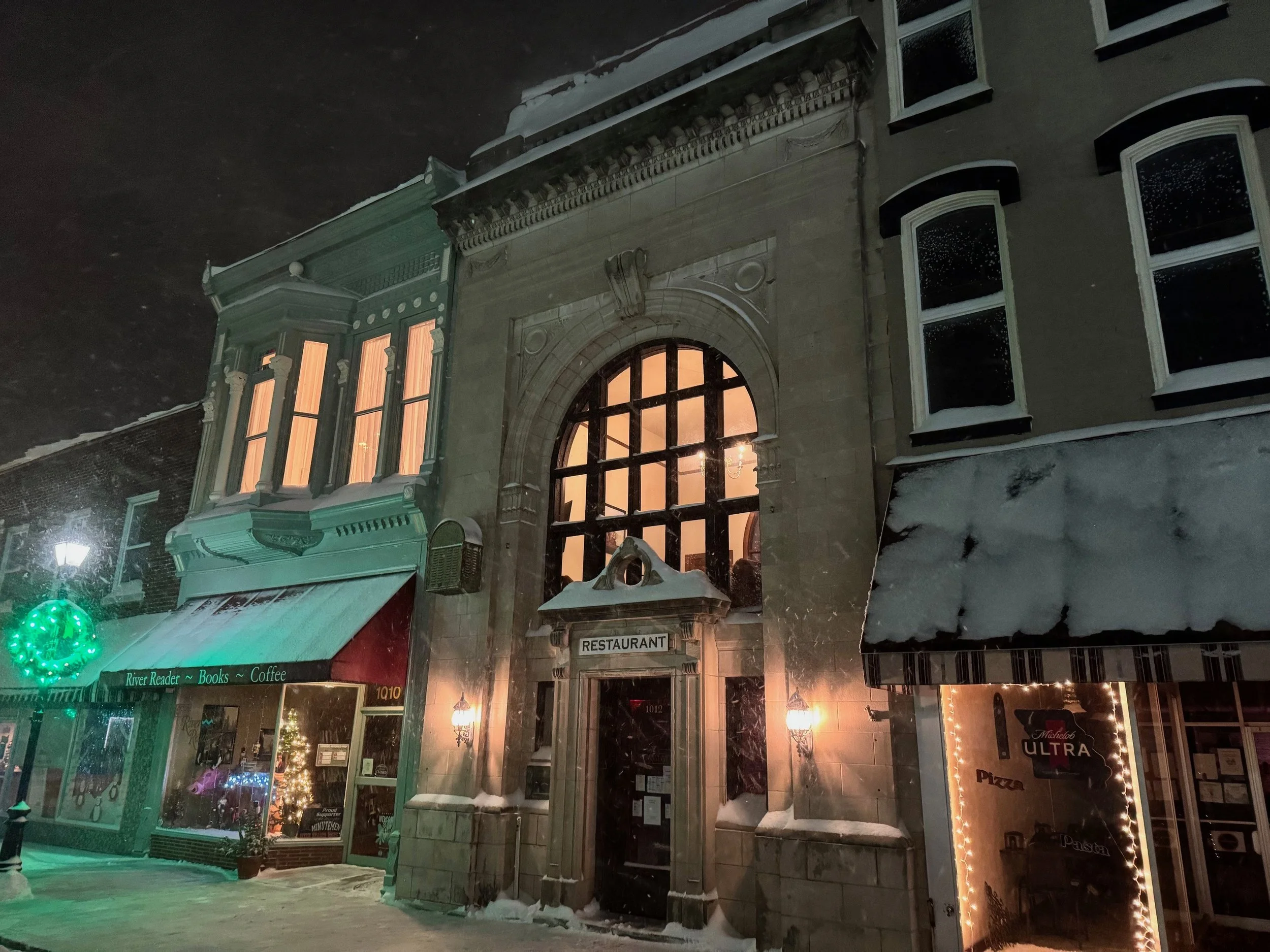 Caleb Phillips - xmas shops in snow