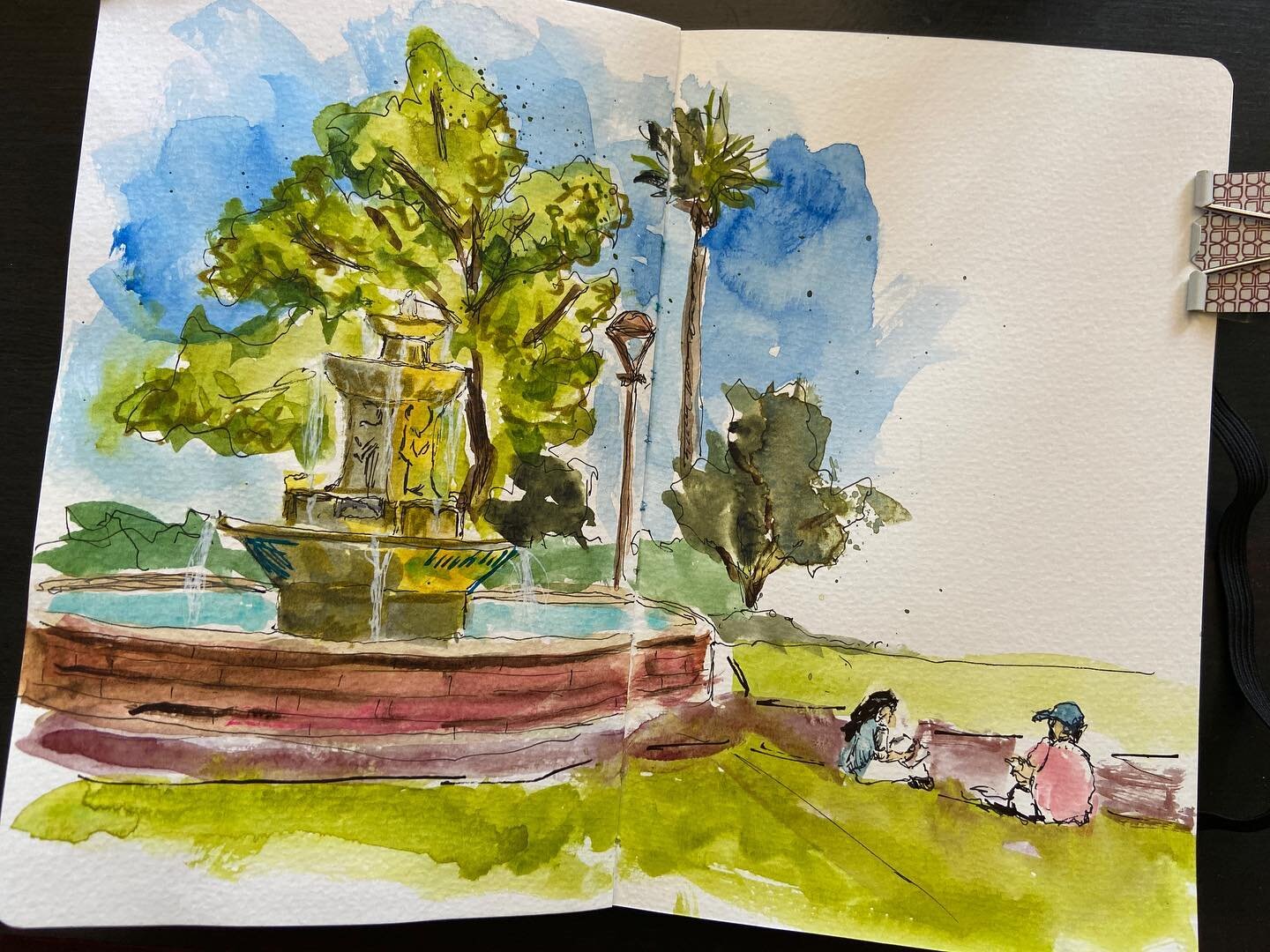 So nice to be outside sketching with the Urban Sketchers group today. It was the first of our monthly meetups. See my stories for all the locations from today.