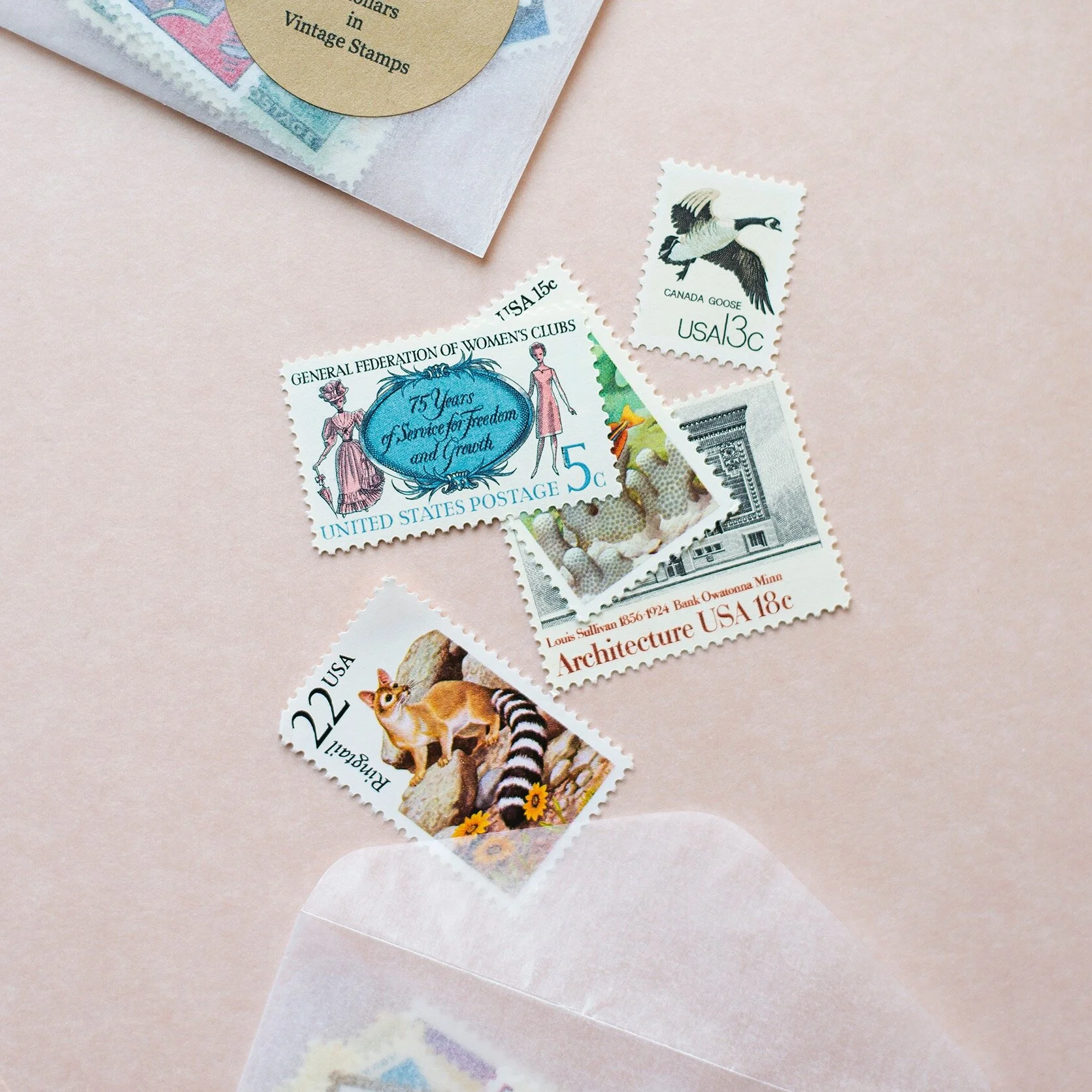 5 vintage postage stamp resources on etsy