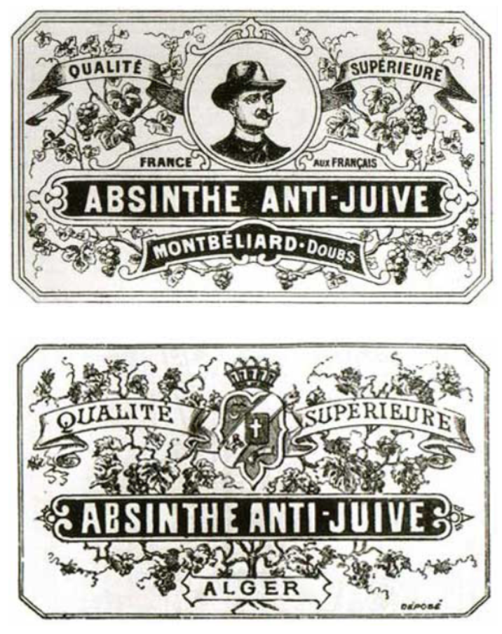 Figure 6: “Absinthe Anti-Juive,” Montbeliard, 1901.