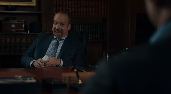 After Lonnie leaves his office, Rhoades begins chewing up the first of many Excedrin that day.