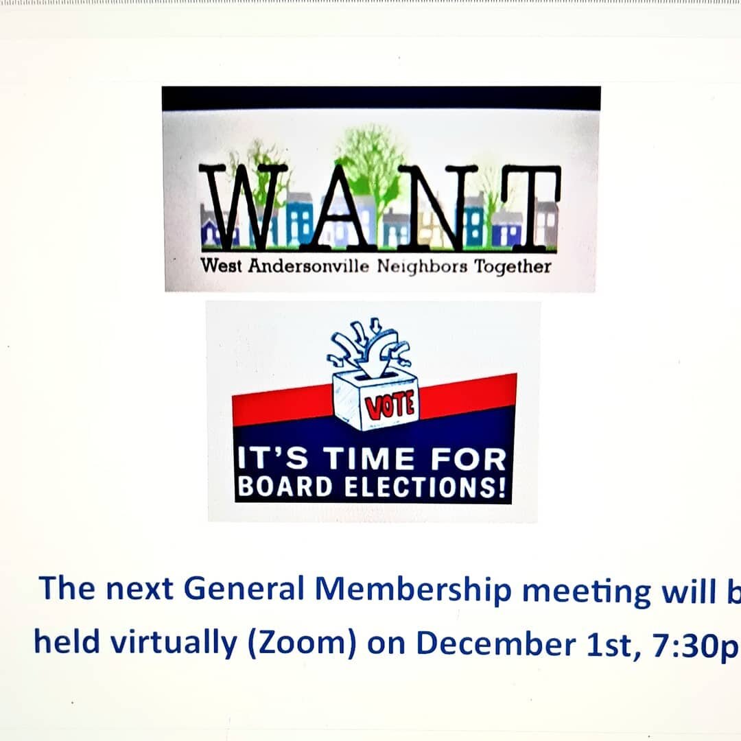 W.A.N.T. virtual meeting tomorrow evening.