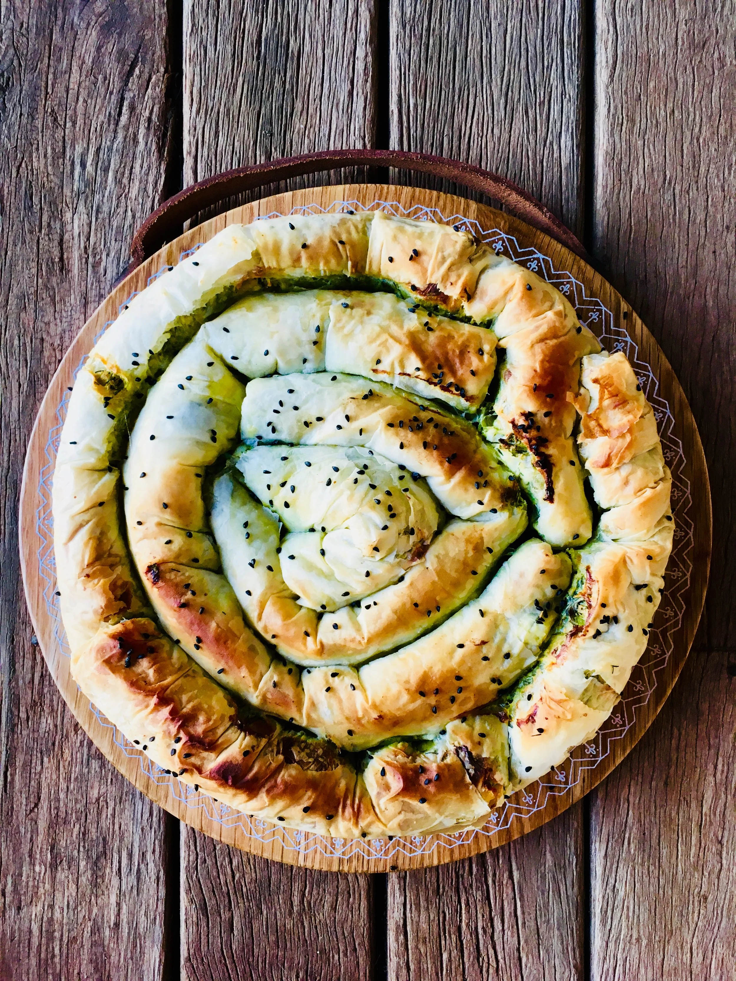 Herb and feta filo pie