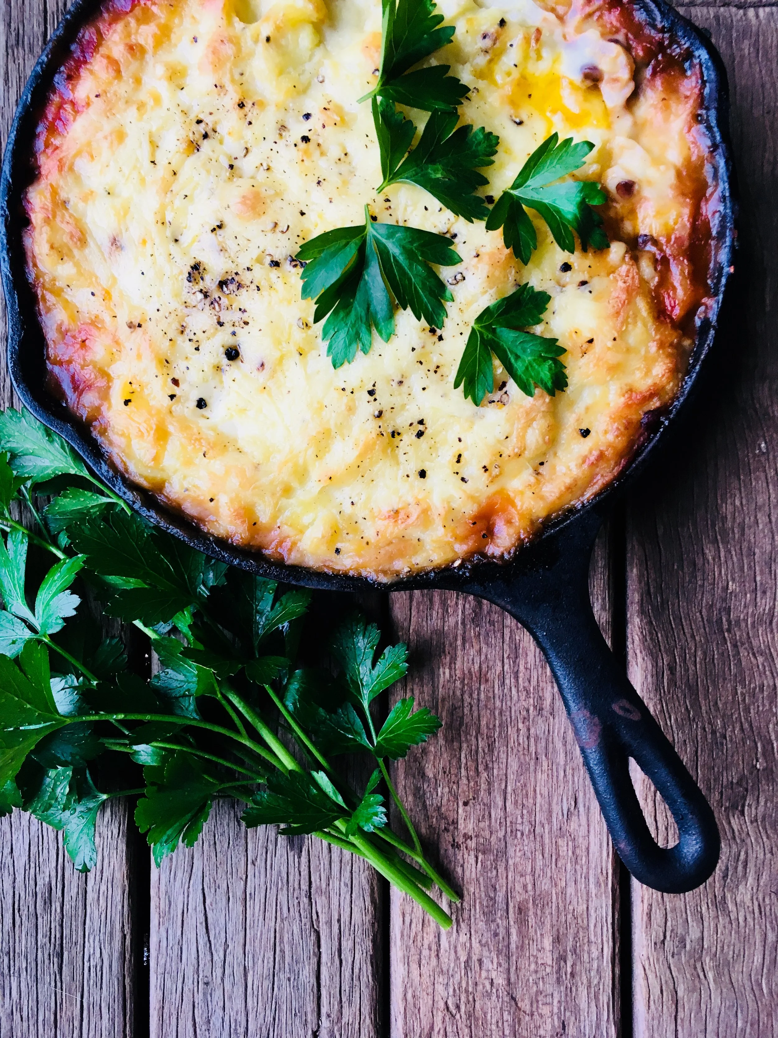 Lentil and potato bake