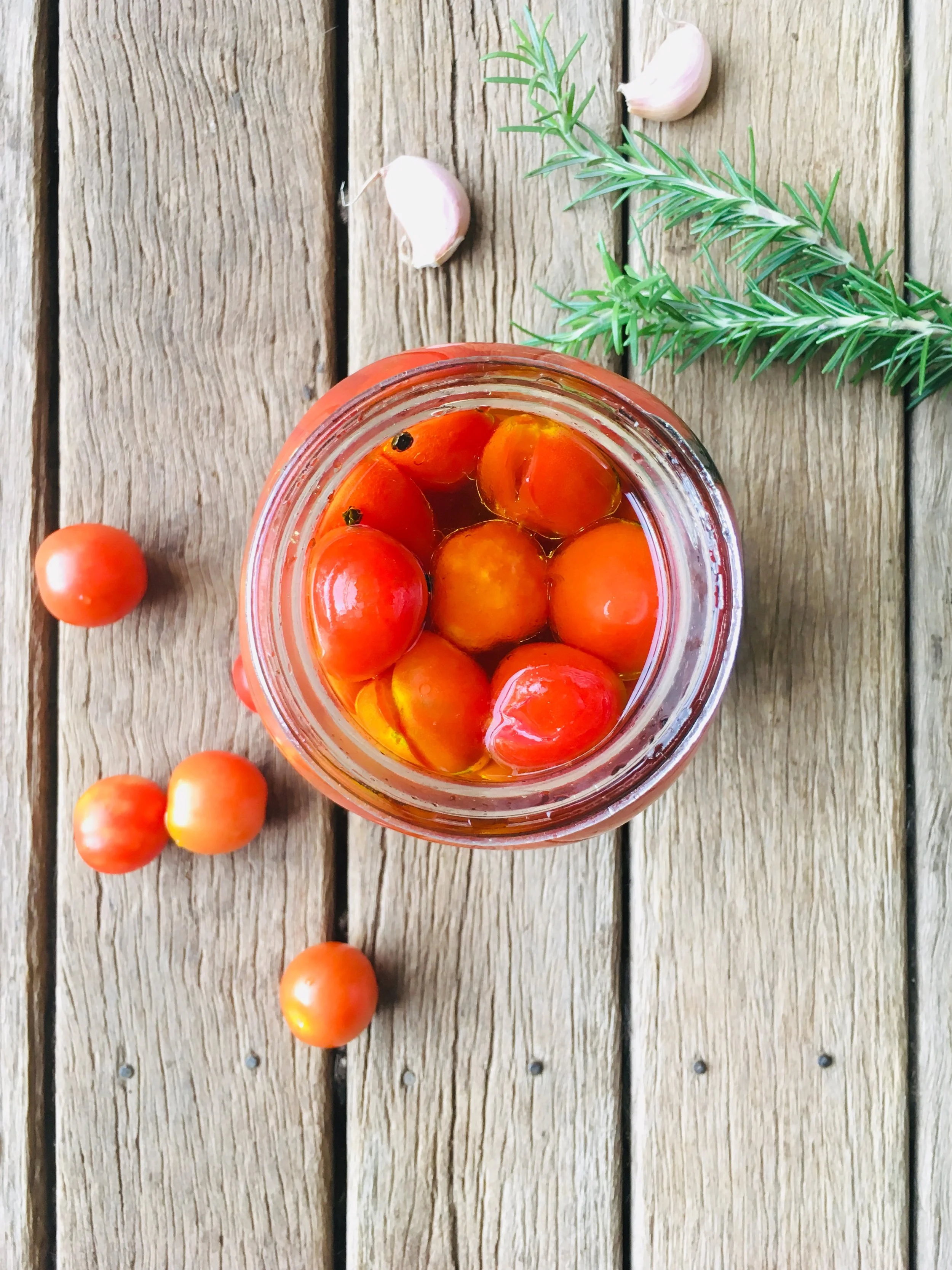 Pickled cherry tomatoes