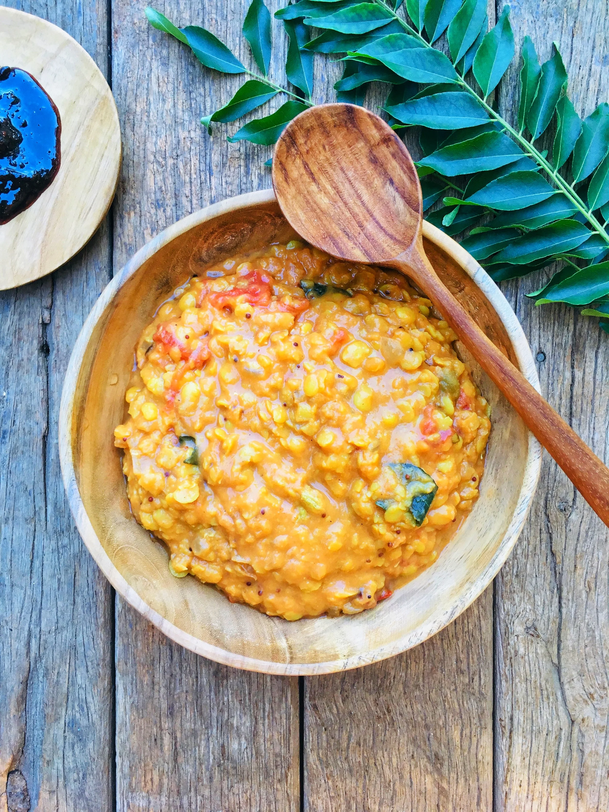 Cardamom spiced yellow dahl 