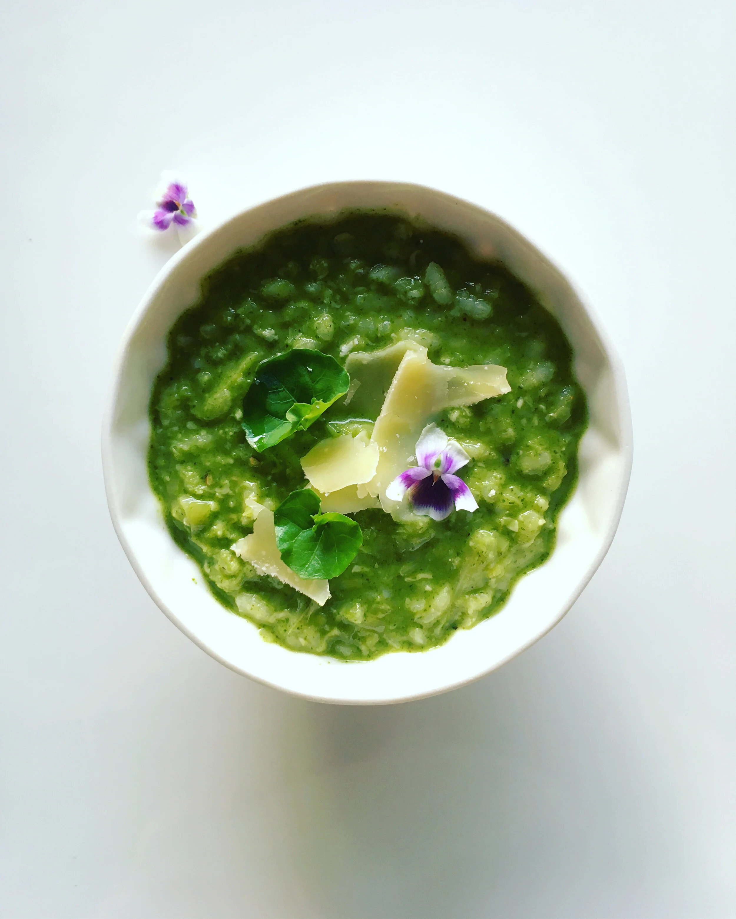 Foraged green risotto 