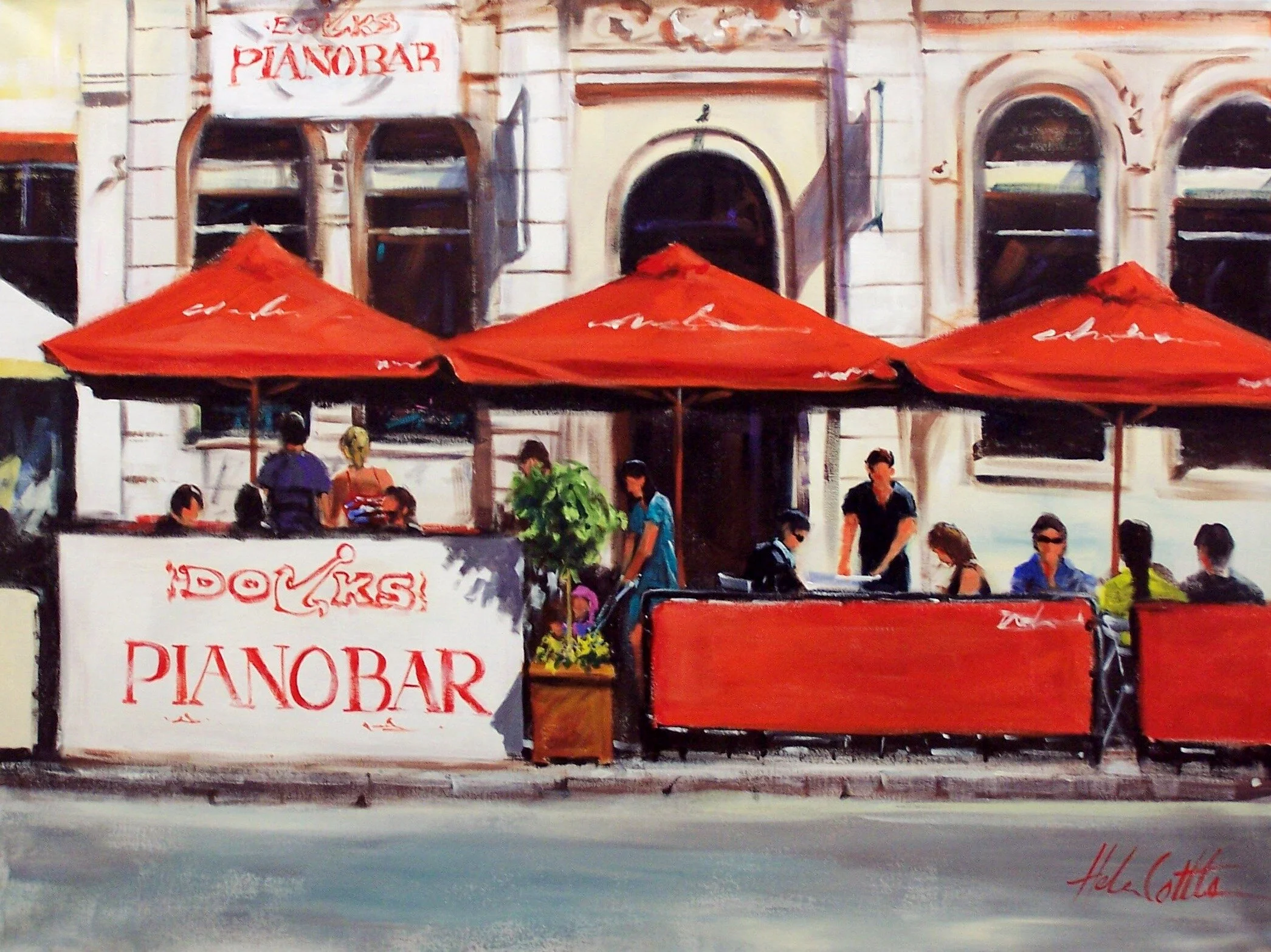 SUNDAY COFFEE WILLIAMSTOWN, ACRYLIC 91.5X122CM.JPG