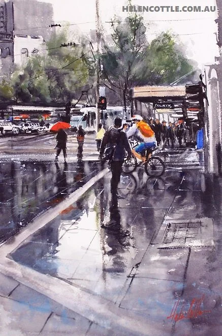 Bourke Street Reflections wc 83x63cms COPY.jpg