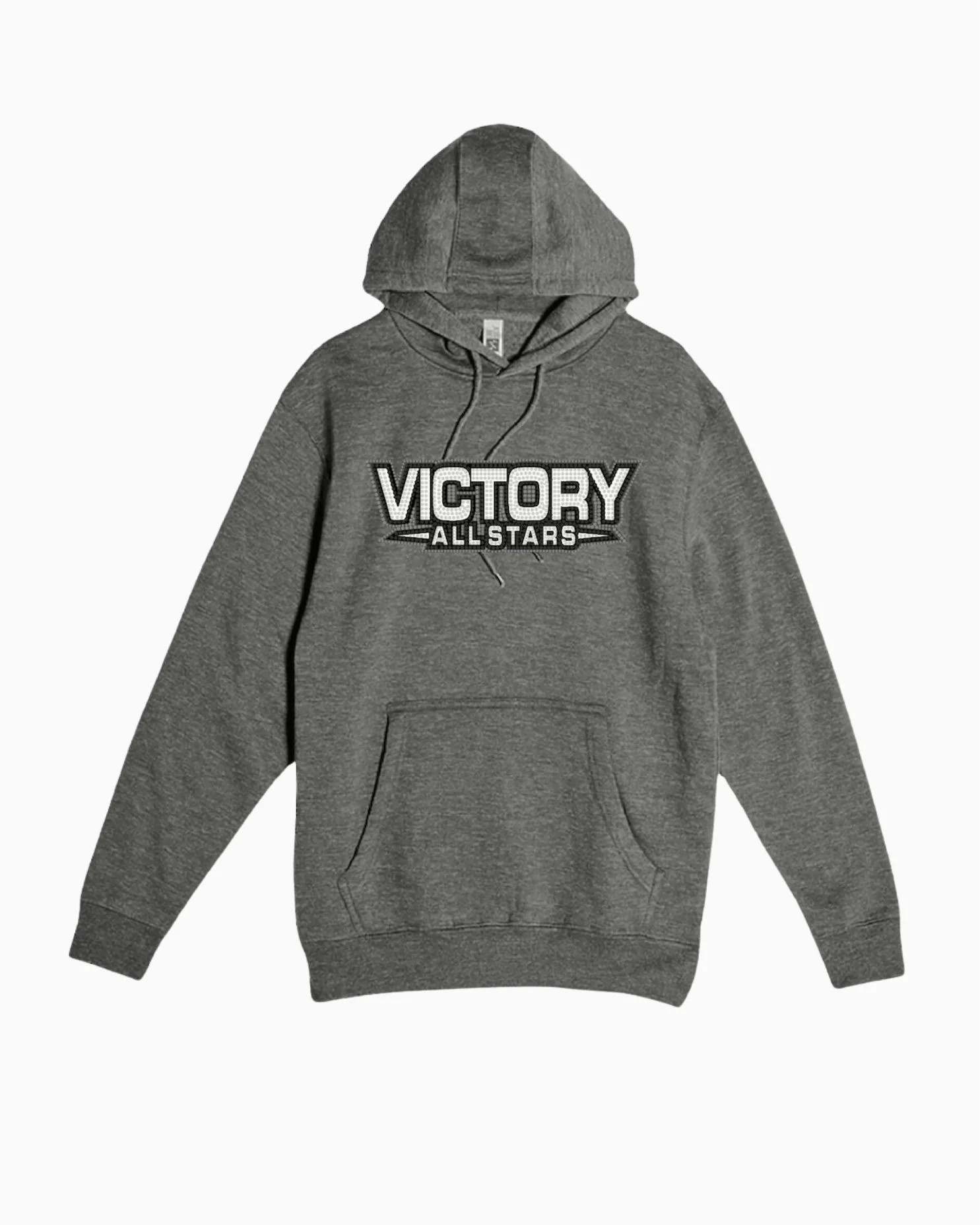 VICTORY Charcoal Grey TL Hoodie – Grounded Stone Print