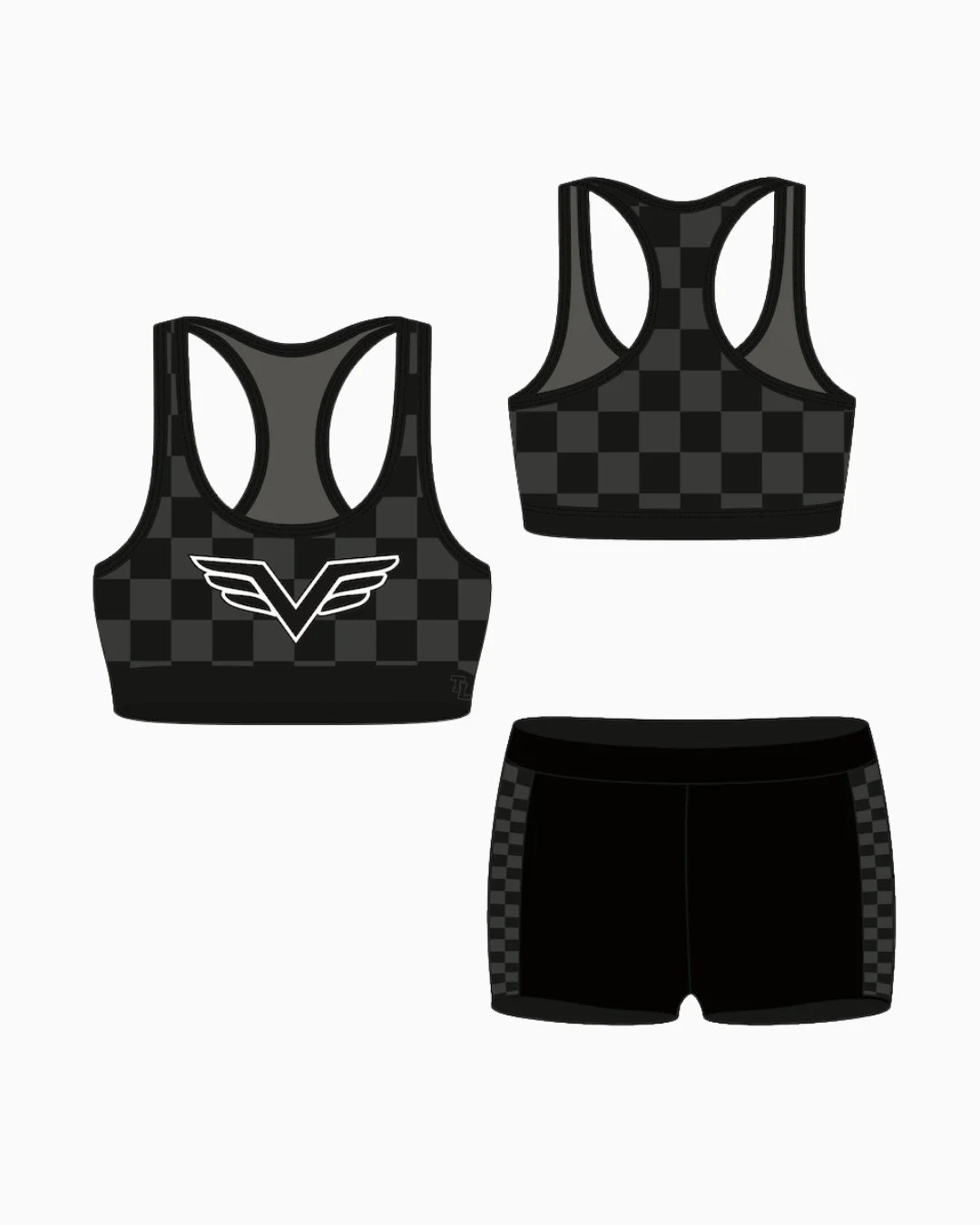 VICTORY Custom Sublimated Sports Bra & Hot Pant Set