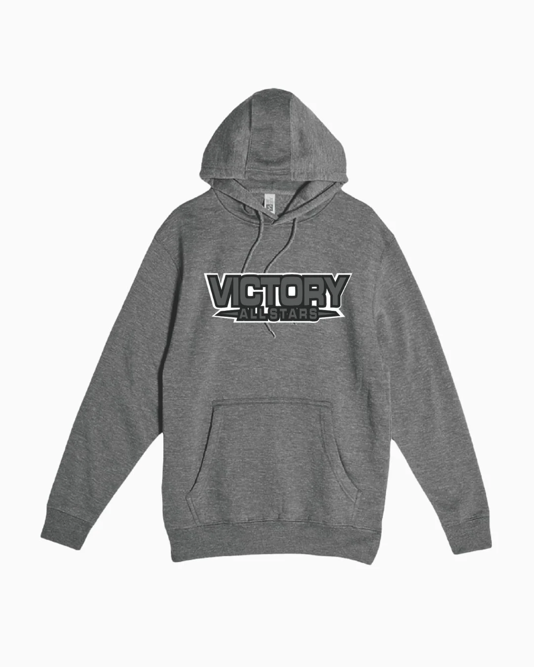 VICTORY Unisex Flat Print Grey Hoodie