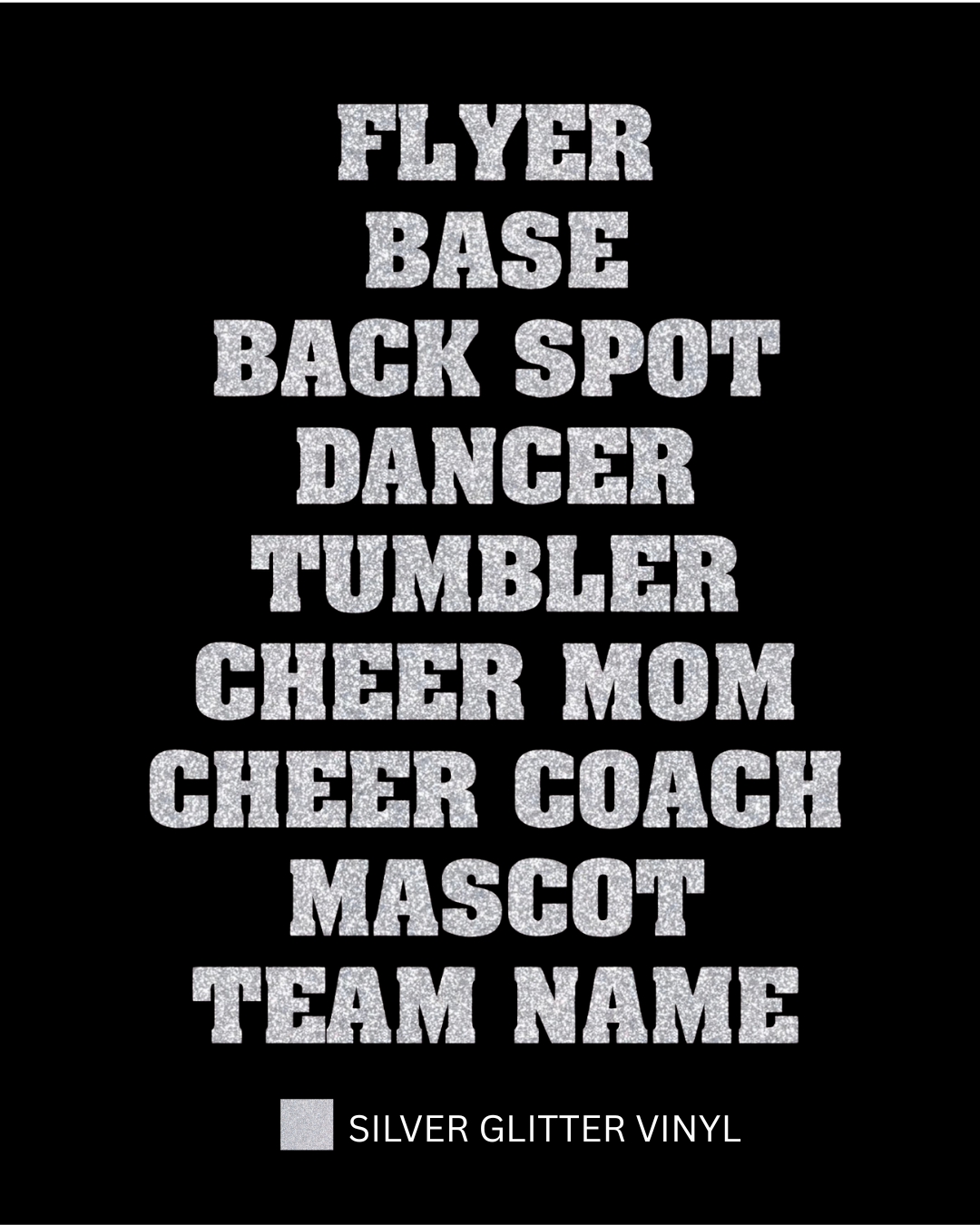 Silver Glitter Vinyl - Custom Sleeve or Back Add-Ons