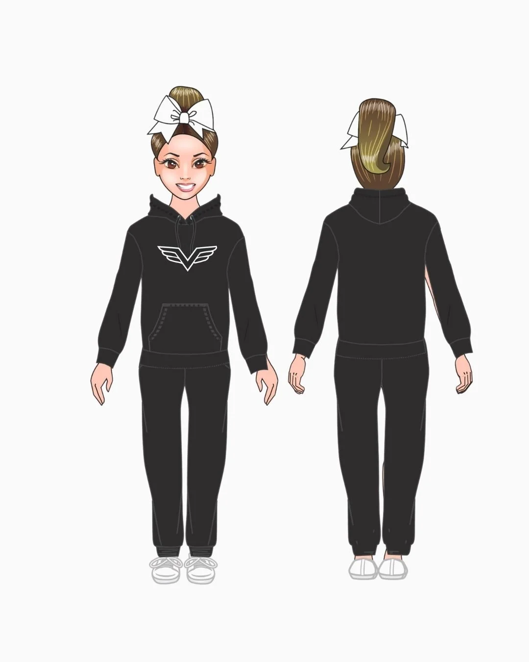 VICTORY Rhinestone Jogger Set With Logo