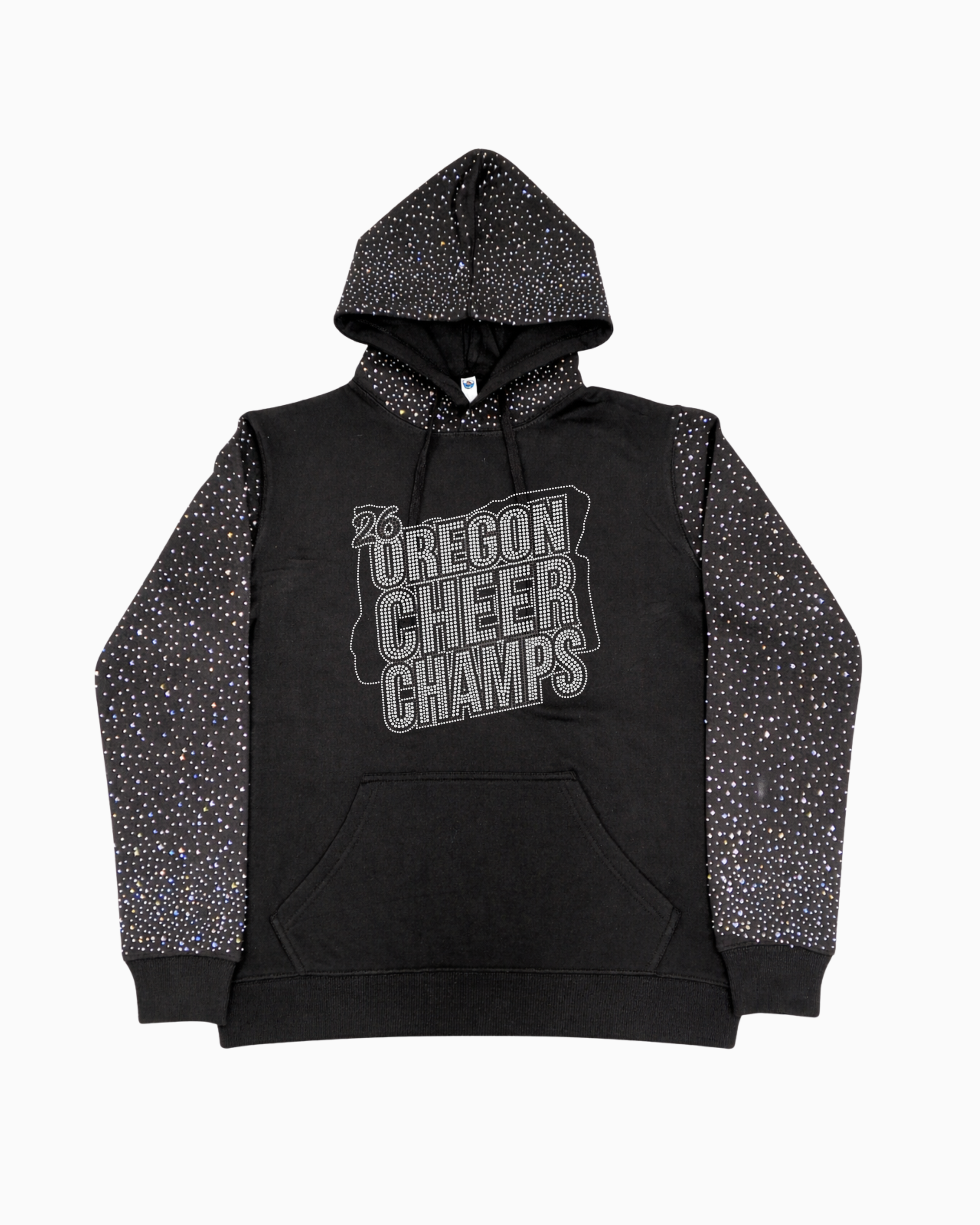 OCCA Champs 2026 All-Over Rhinestone Hoodie with Rhinestone Logo