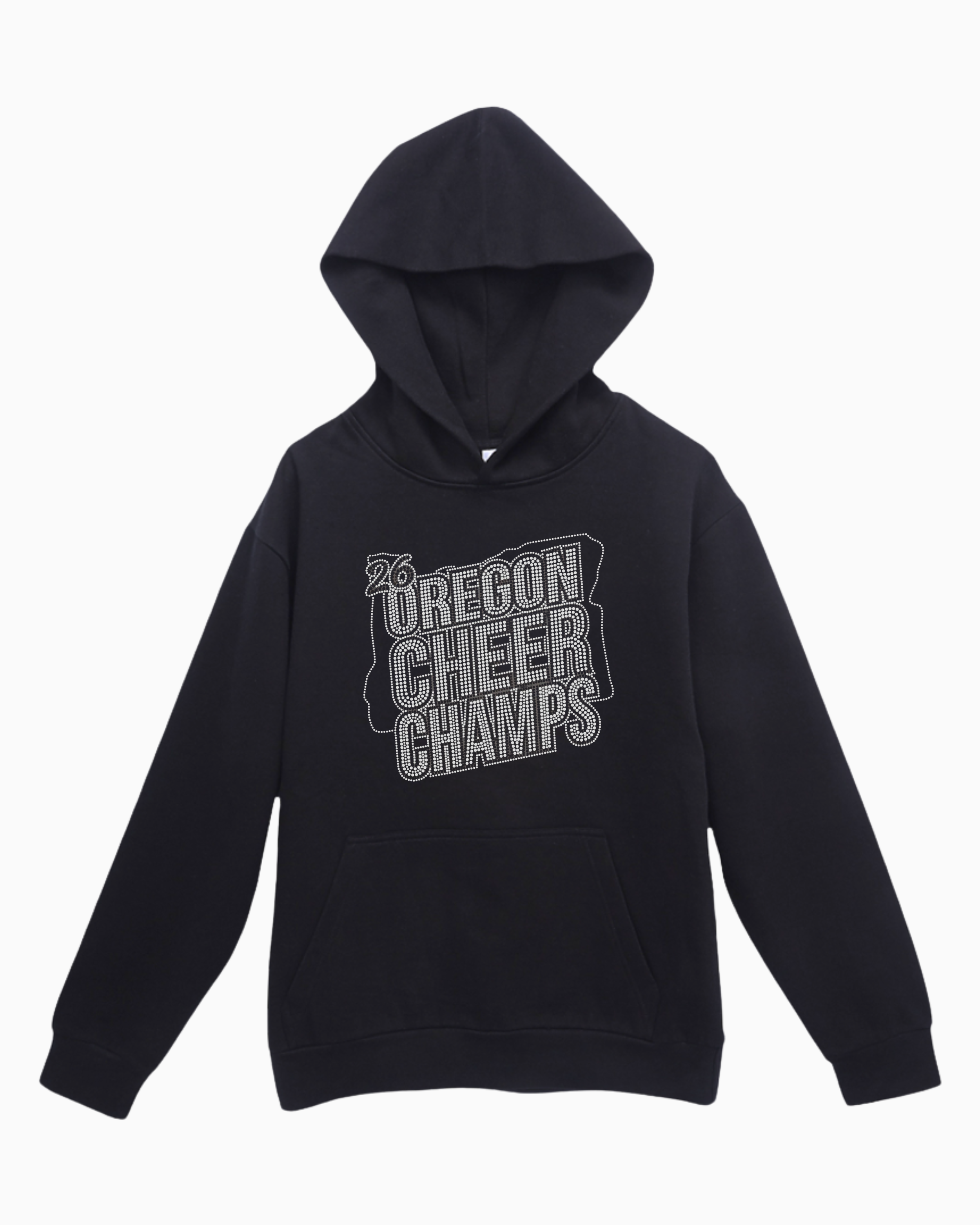 OCCA Champs 2026 Black Rhinestone Hoodie