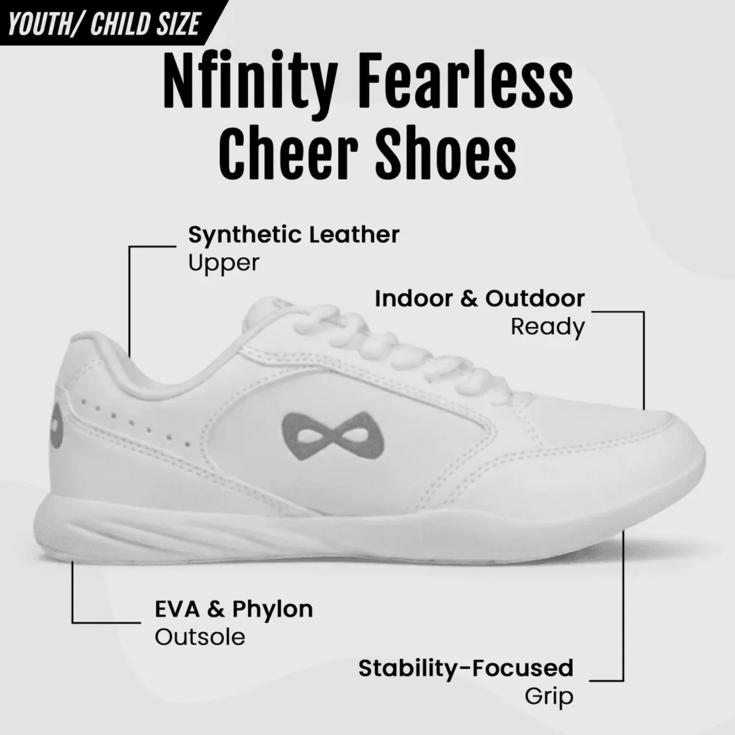 NFINITY FEARLESS CHEER SHOES (YOUTH/CHILD SIZE)