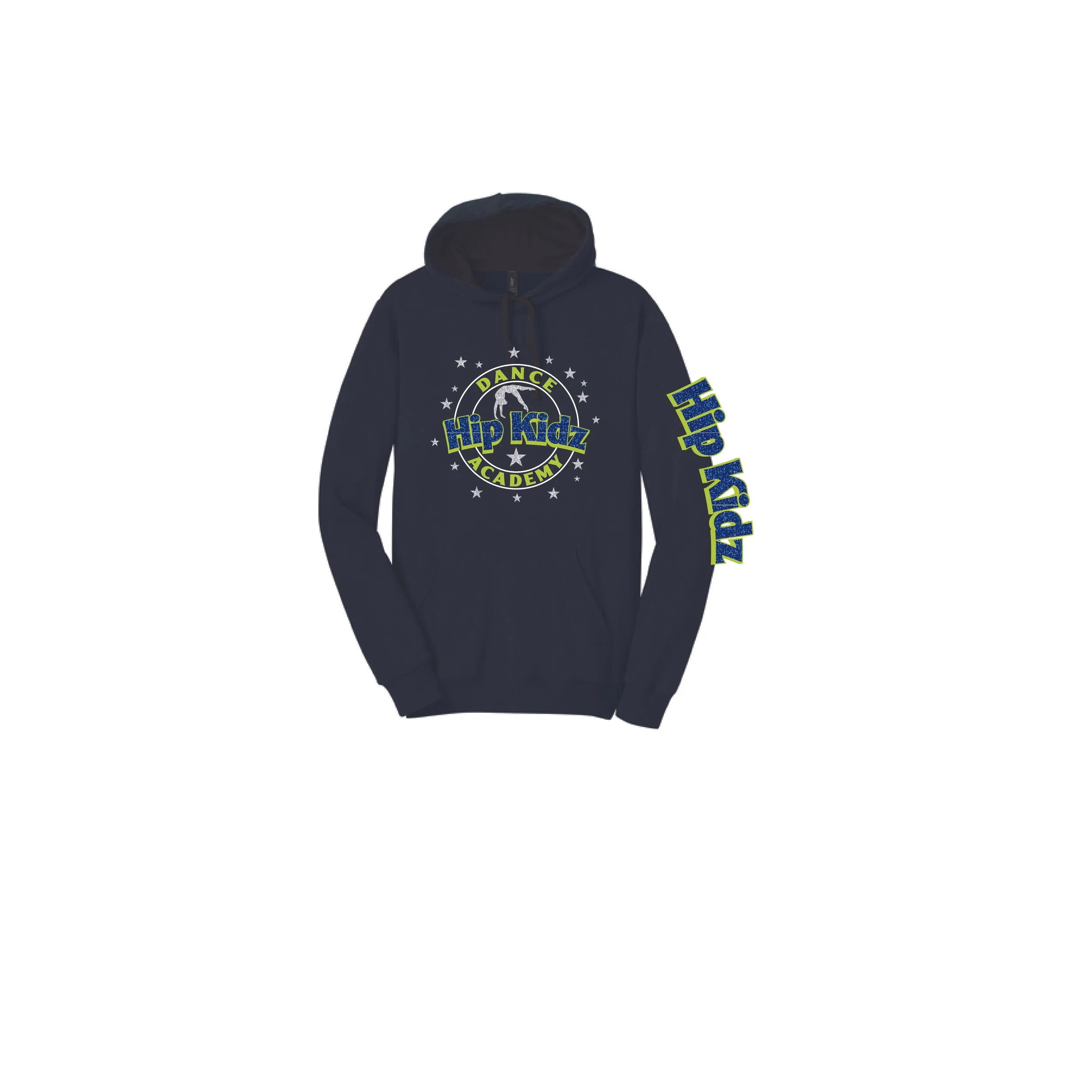 Hip Kidz Main Logo with glitter- Navy Hoodie
