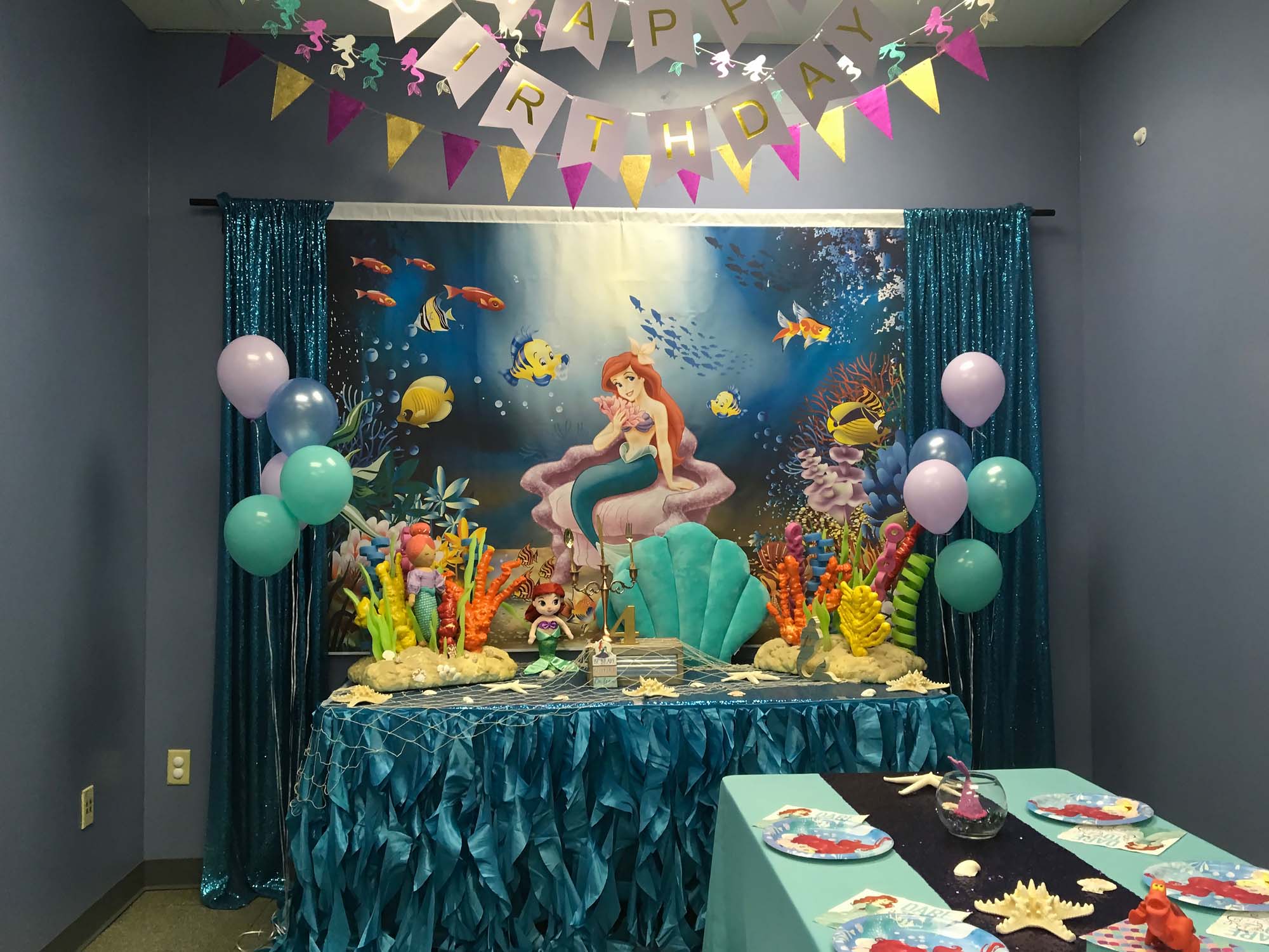 Mermaid Birthday Party For 4 Year Old Girl Held at Orlando Indoor