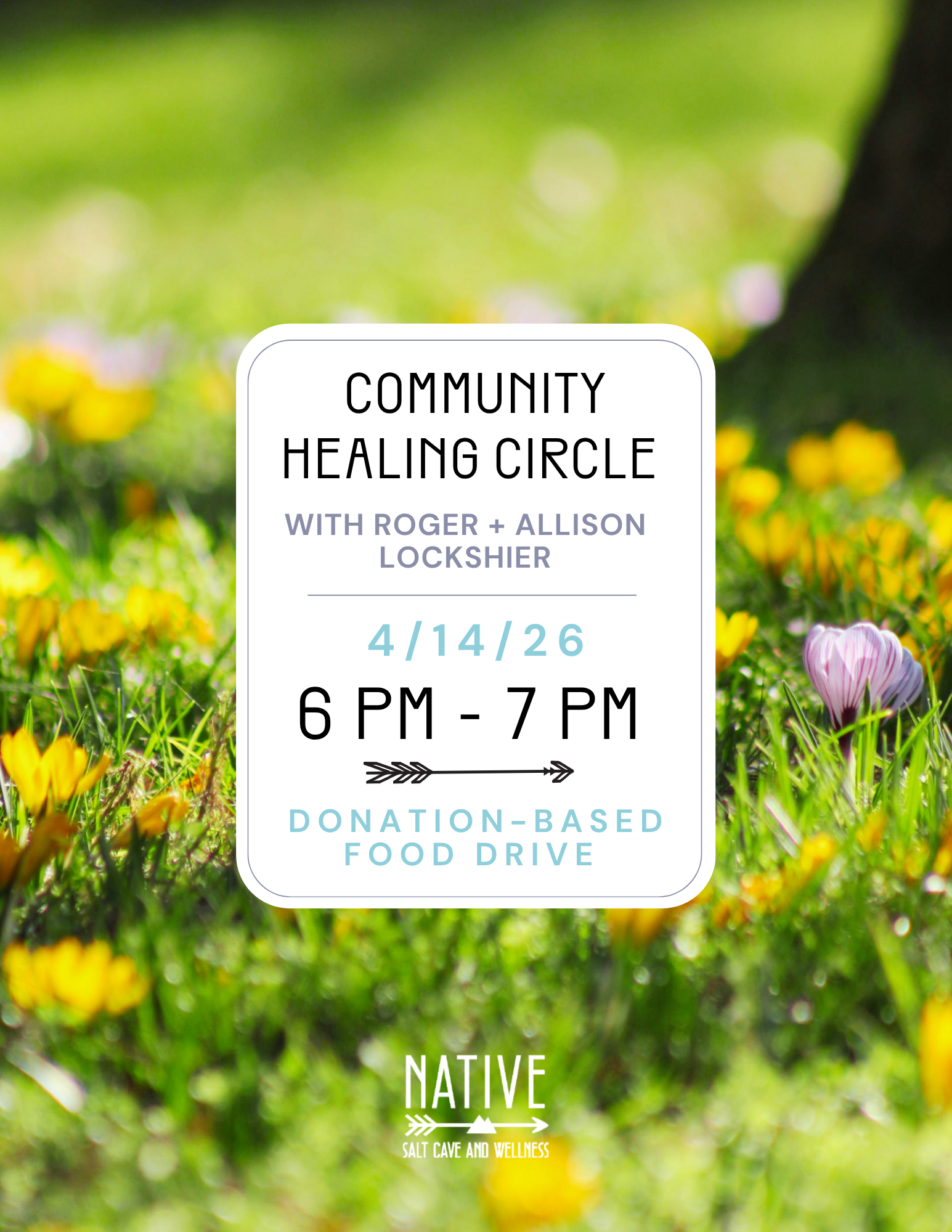 Community Healing Circle &amp; Food Drive with Roger + Allison Lockshier 