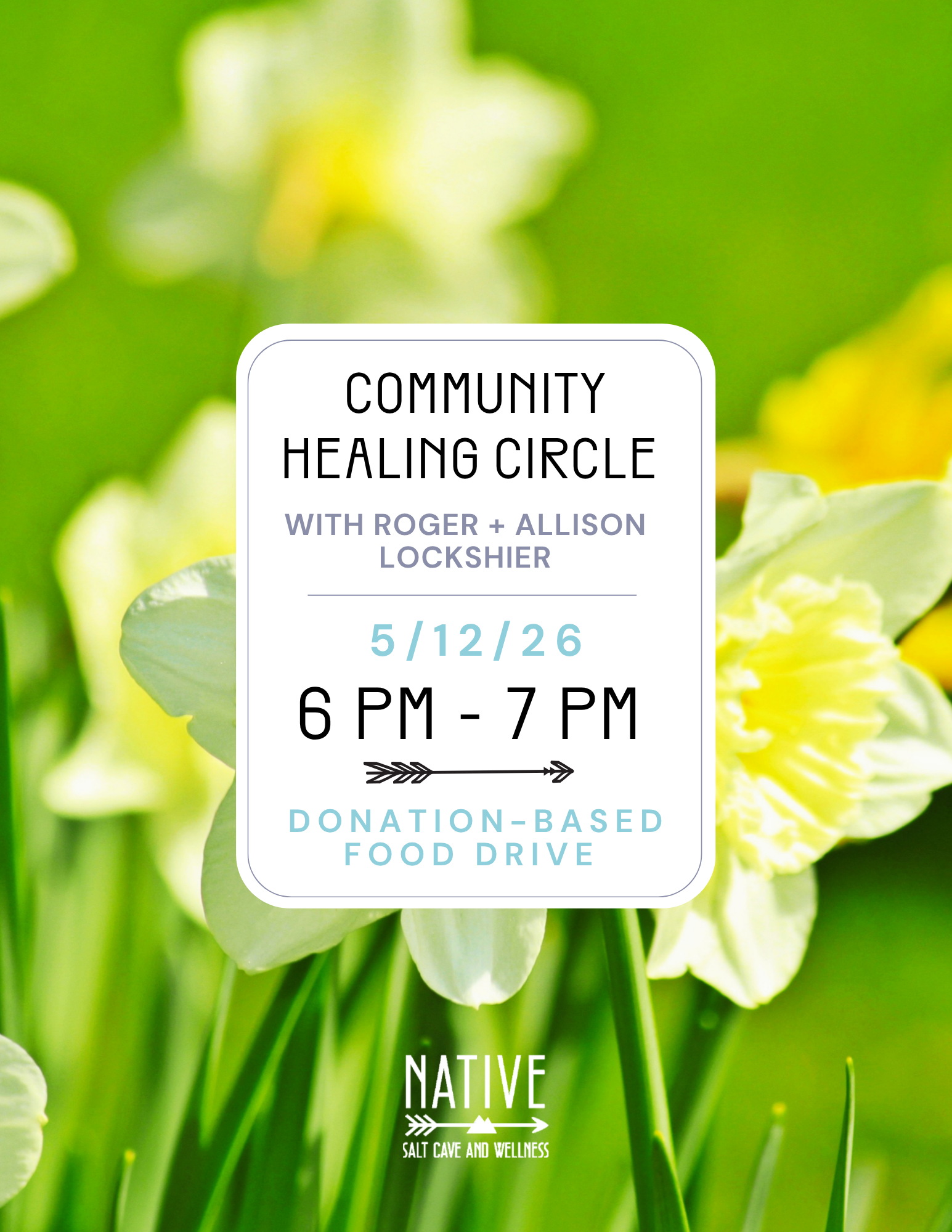 Community Healing Circle &amp; Food Drive with Roger + Allison Lockshier 