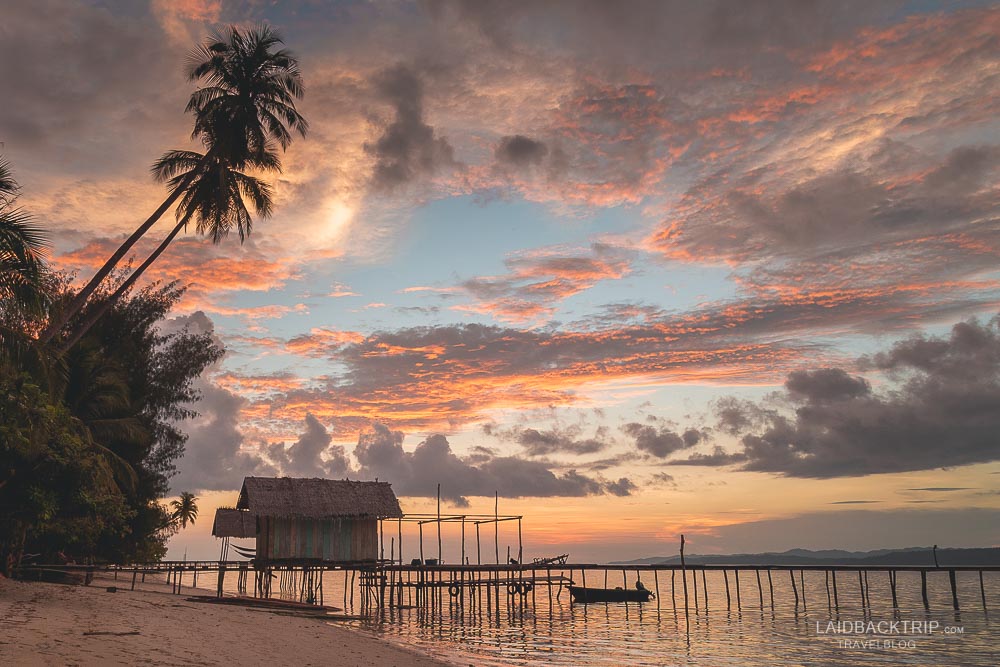 Raja Ampat has one of the most beautiful sunsets in the world.