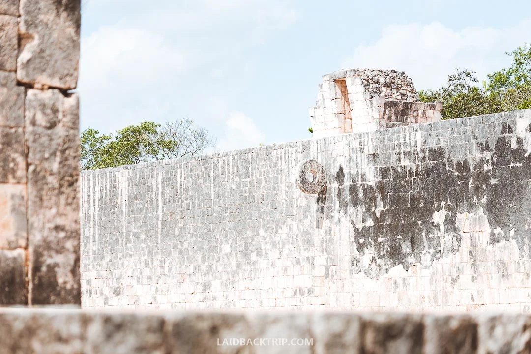 The ball court is the biggest structure in Chichen Itza.