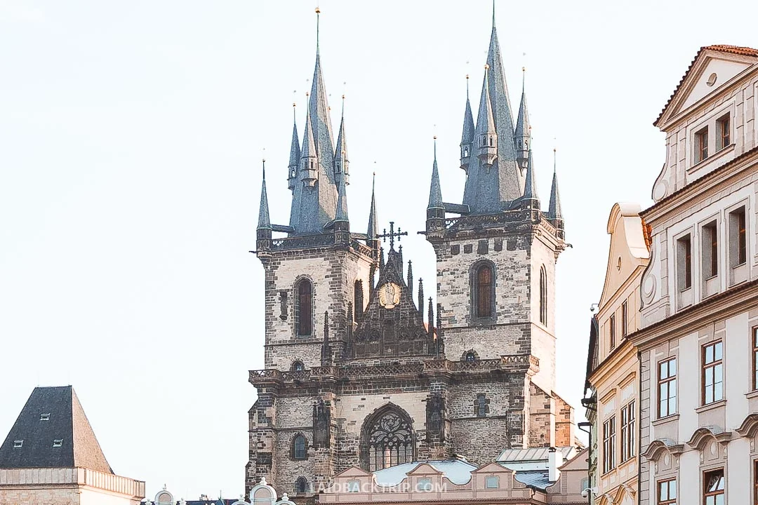 Gothic Church of Our Lady Before Tyn is a beautiful building you can see on the Old Town Square.