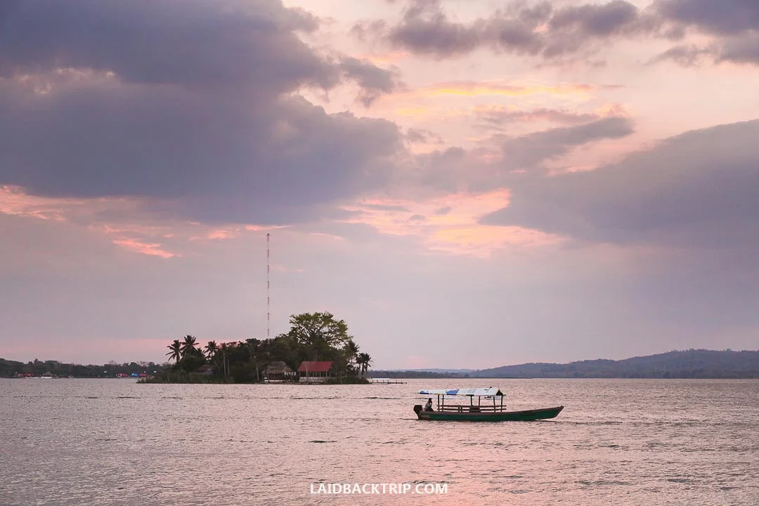 You can spend a night on a Flores island before you visit Tikal.