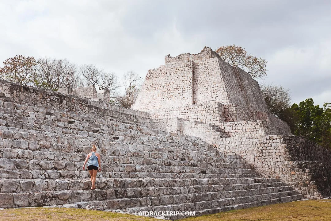 You can still climb the almost all of the structures at Edzna Ruins complex.