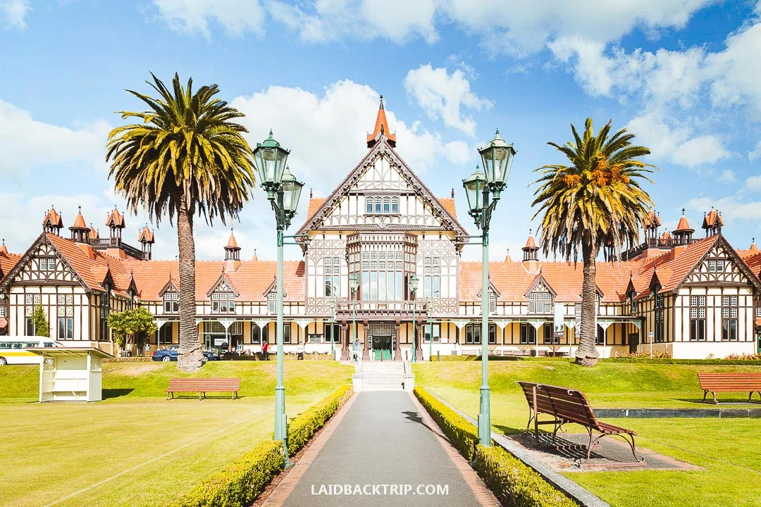 You can learn about Maori and New Zealand history in the Rotorua Museum.