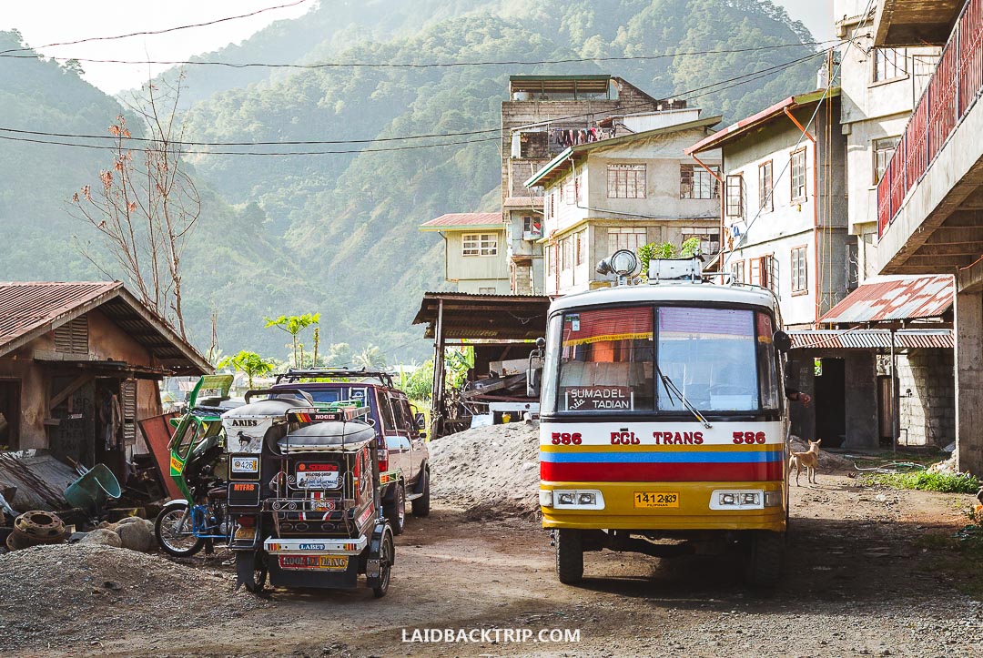 We traveled by bus to Sagada from Vigan via Baguio.